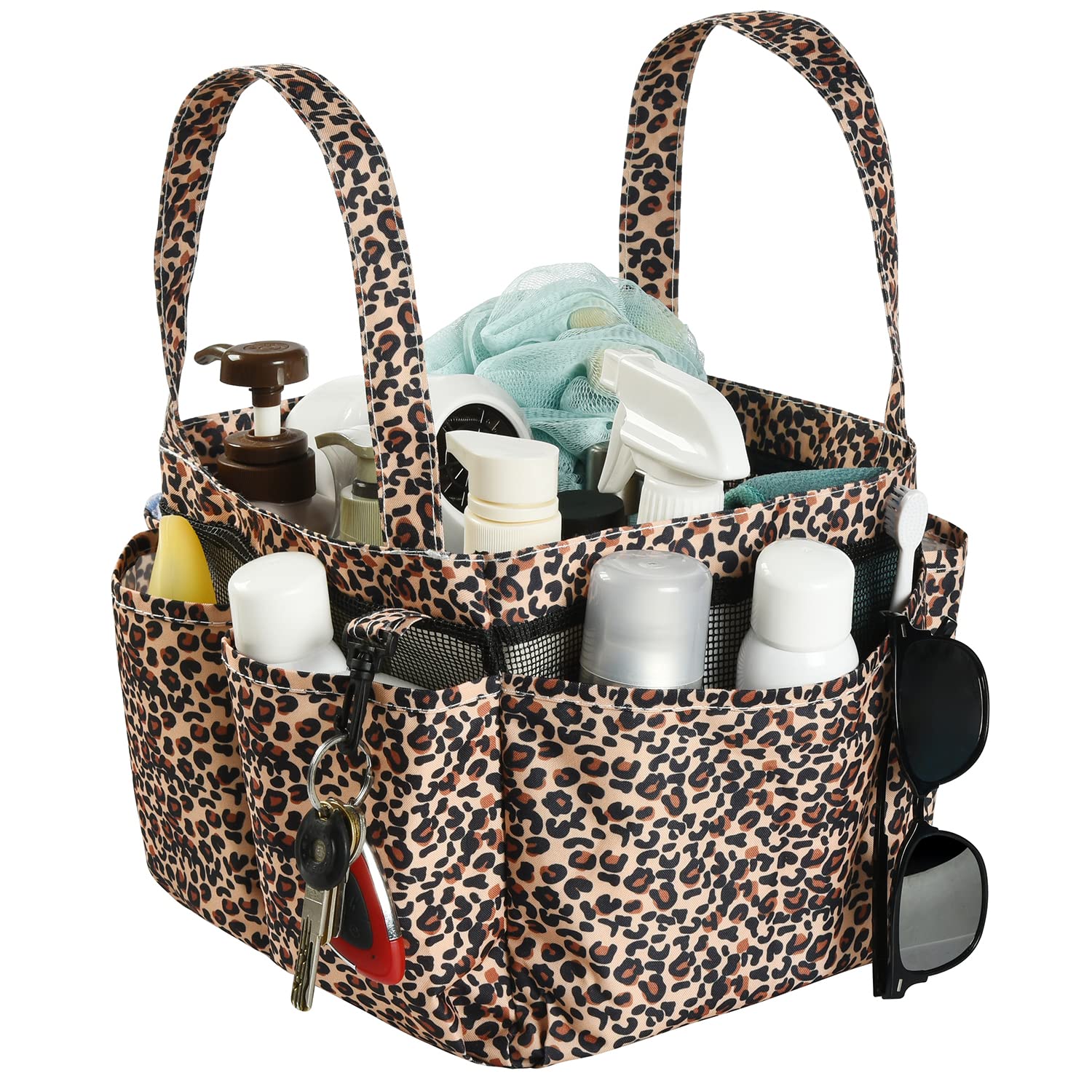 Haundry Mesh Shower Caddy Bag, Portable Basket Organizer With Key Hook For College Dorm Bathroom Camp Gym, Hanging Tote Bag With