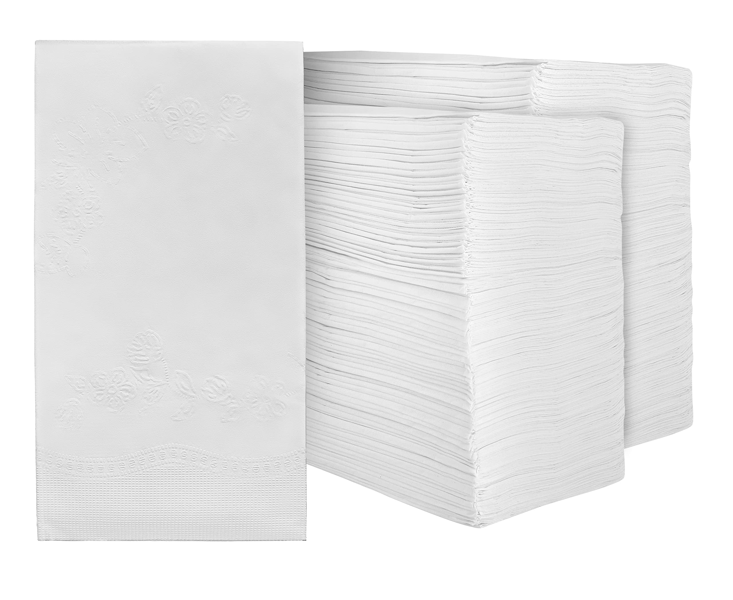 Kingzak White Dinner 16.5''X15''  Eight Fold  2-Ply  Pack Of 200 Napkin, 200 Count
