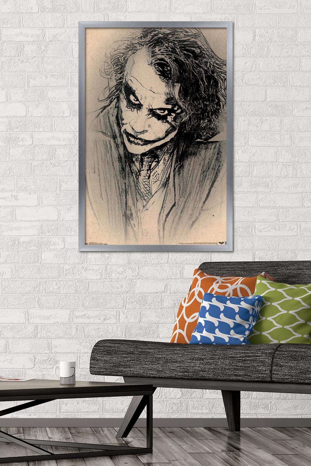 Trends International Dark Knight-Sketch Wall Poster, 24.25'' X 35.75'', Multi