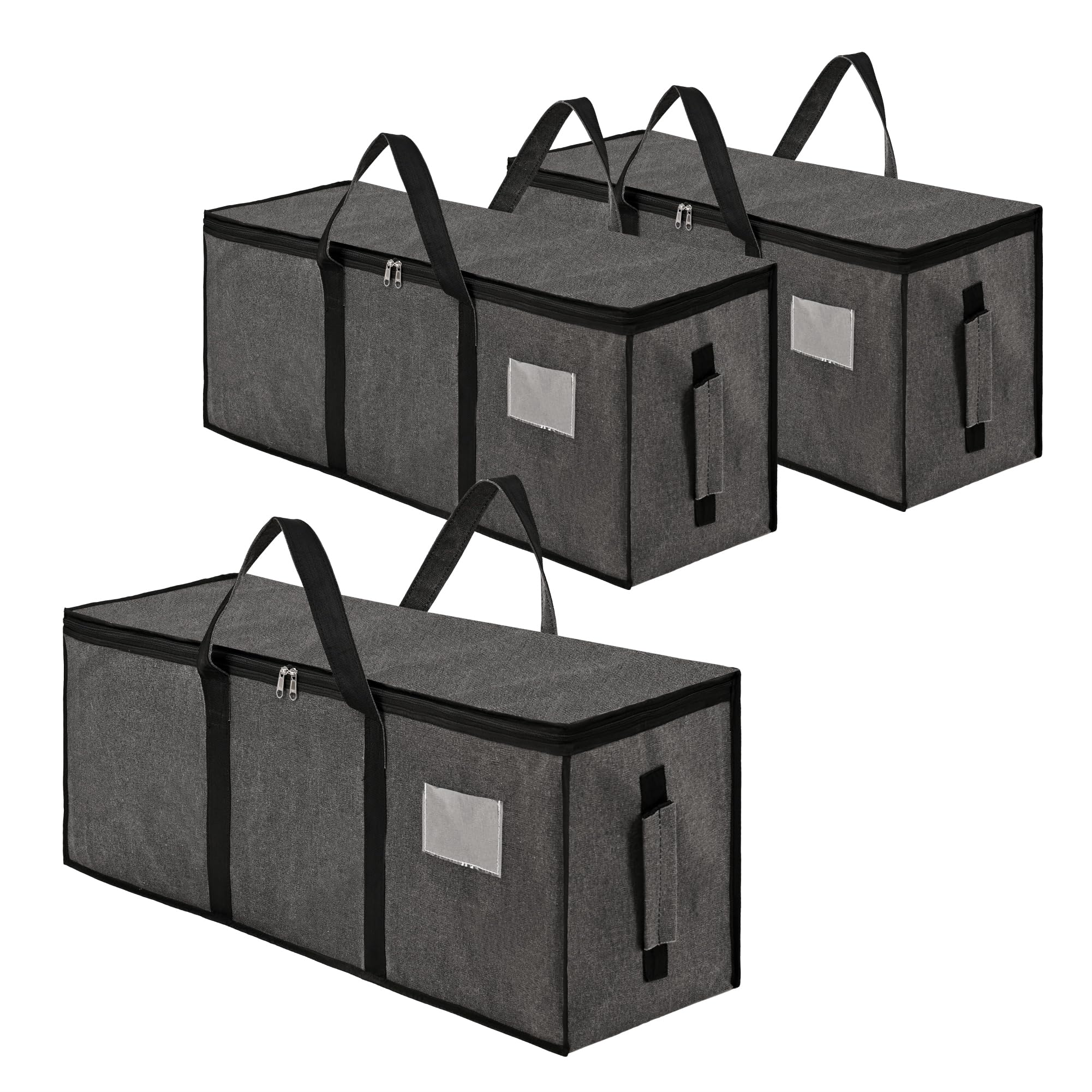 Urbane Home Pack Of 3 Durable Jumbo Storage Bags For Clothes Large With Zip & Handles | Packers & Movers Under Bed Storage Organ