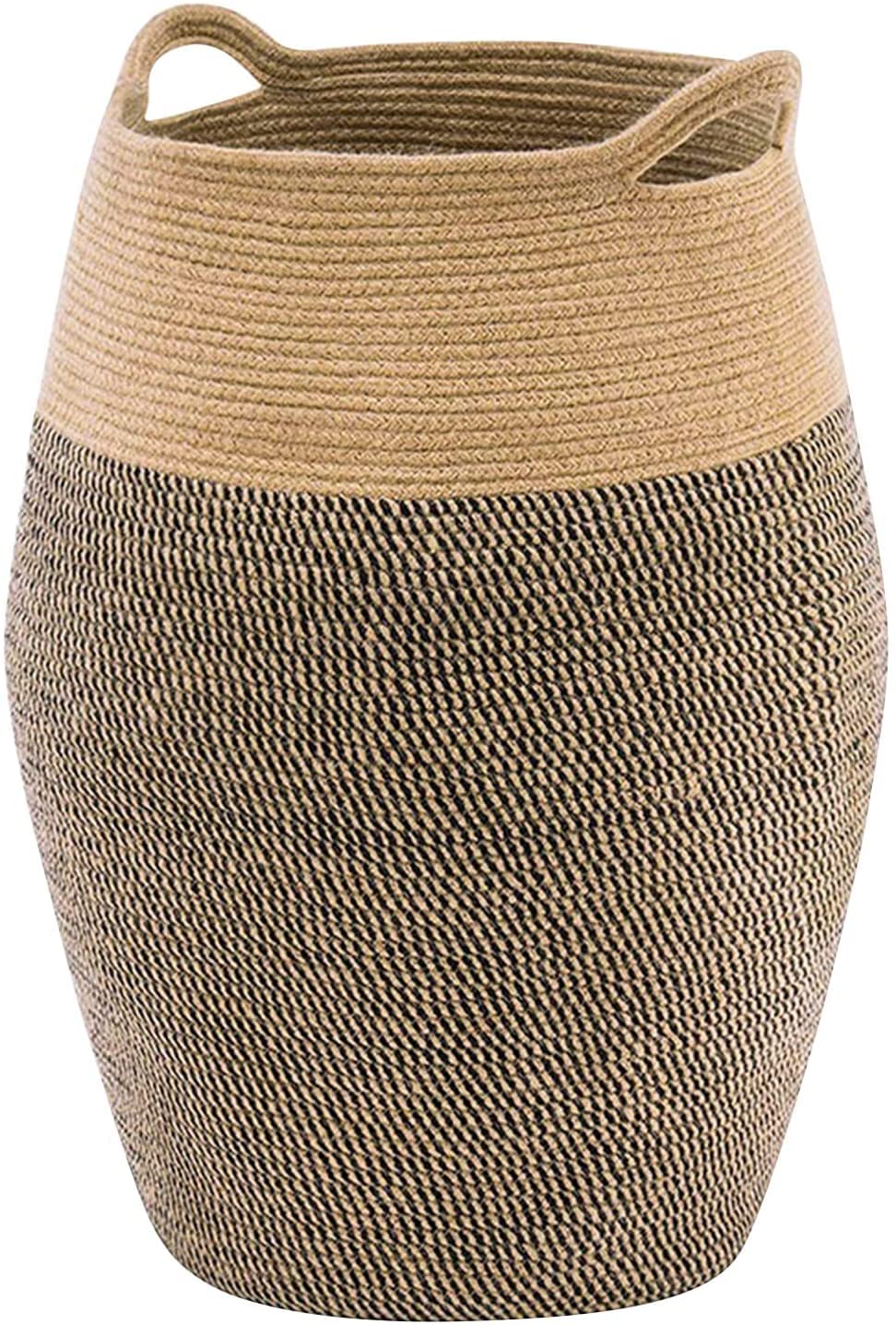 Tall Laundry Basket, 105L Large Laundry Hamper With Handles Tall Wicker Jute Woven Storage Basket For Dirty Clothes Blankets Tow