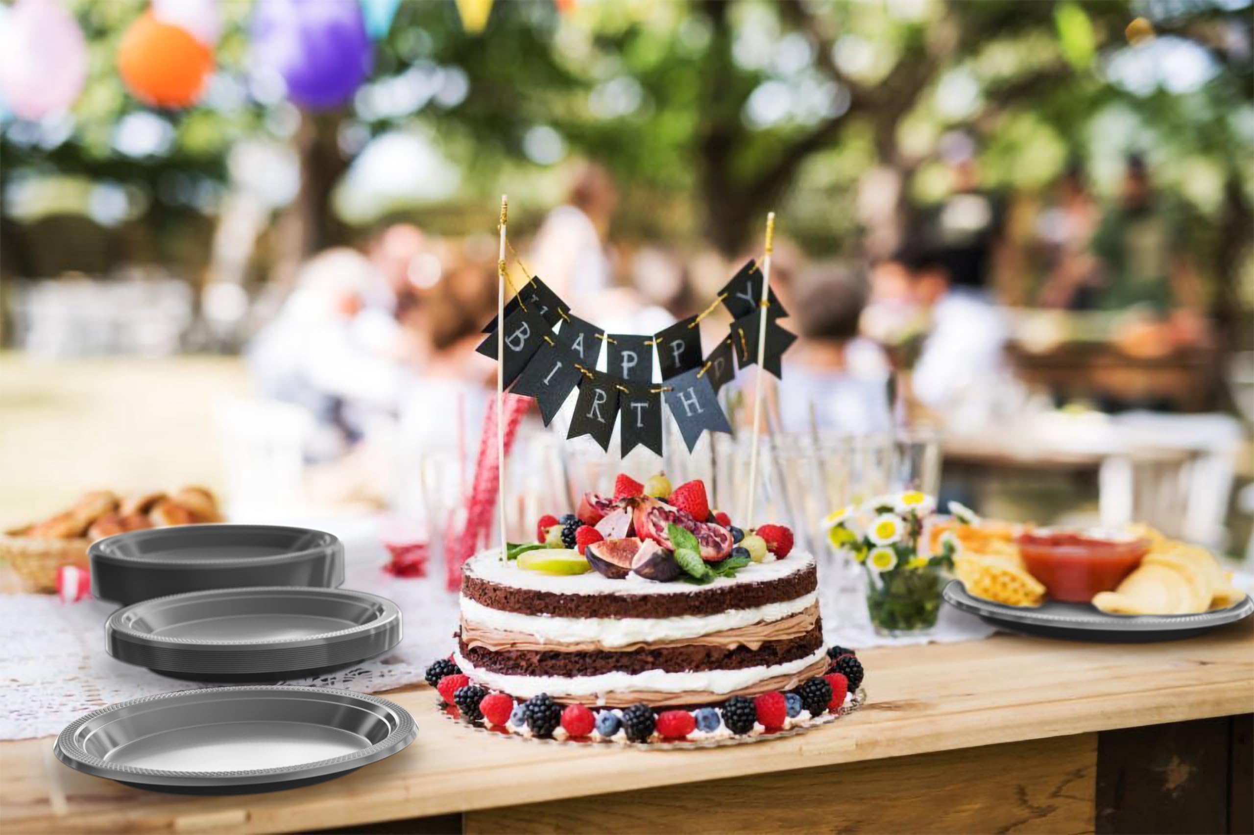 Exquisite Silver Plastic Plates For Party 9 Silver Disposable Plates For Party Supplies 100 Pcs Disposable Dinner Plate Heavy