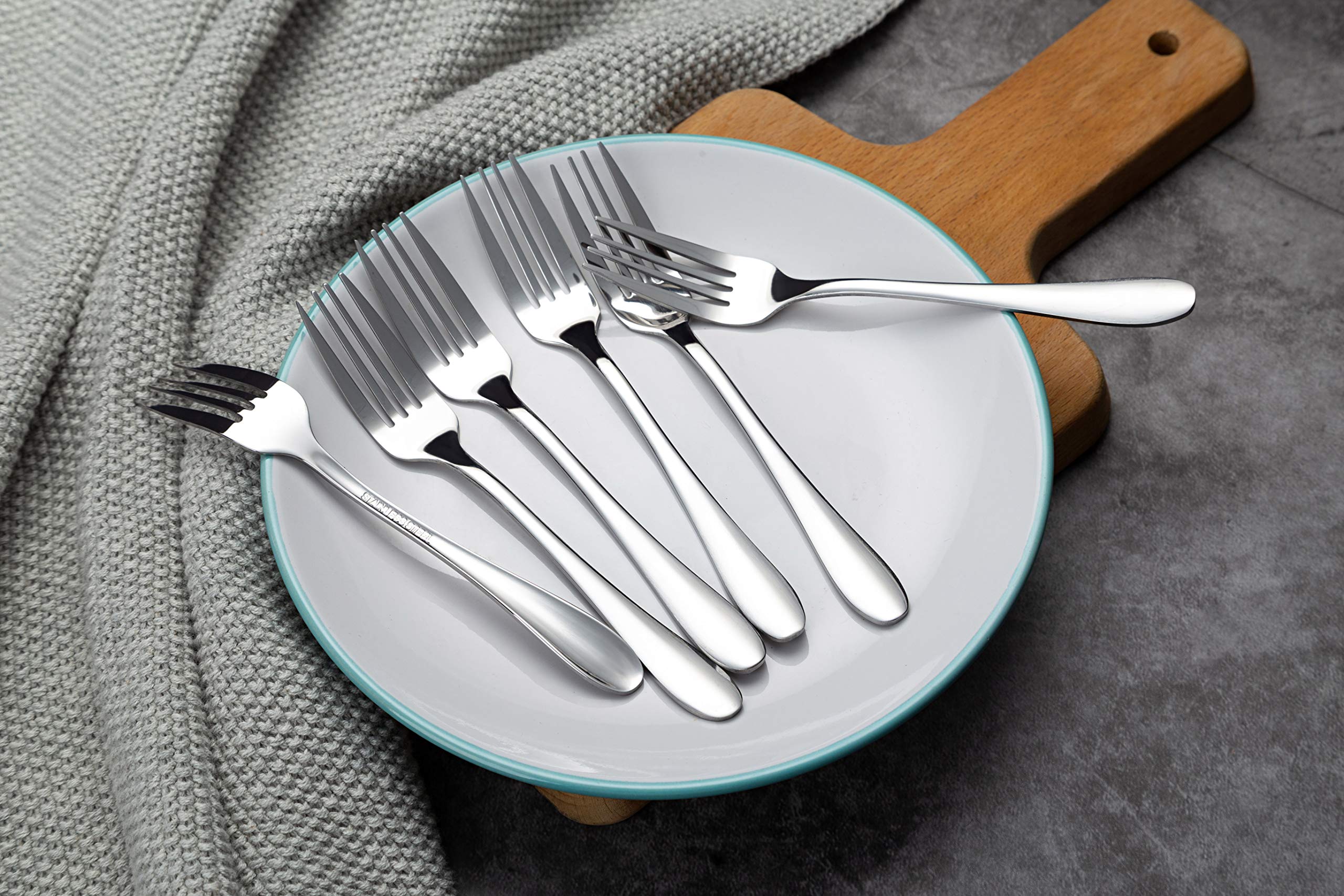 Aebeky 12-Piece Stainless Steel Dessert Forks,Salad Forks Set,6.7-Inch