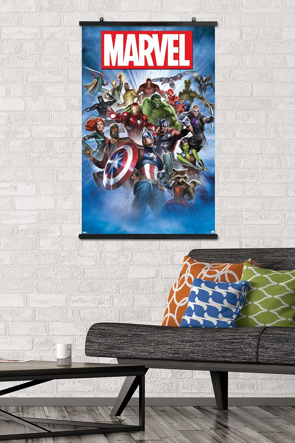 Trends International Marvel Comics - Group Shot Wall Poster, 22.375'' X 34'', Poster & Clip Bundle