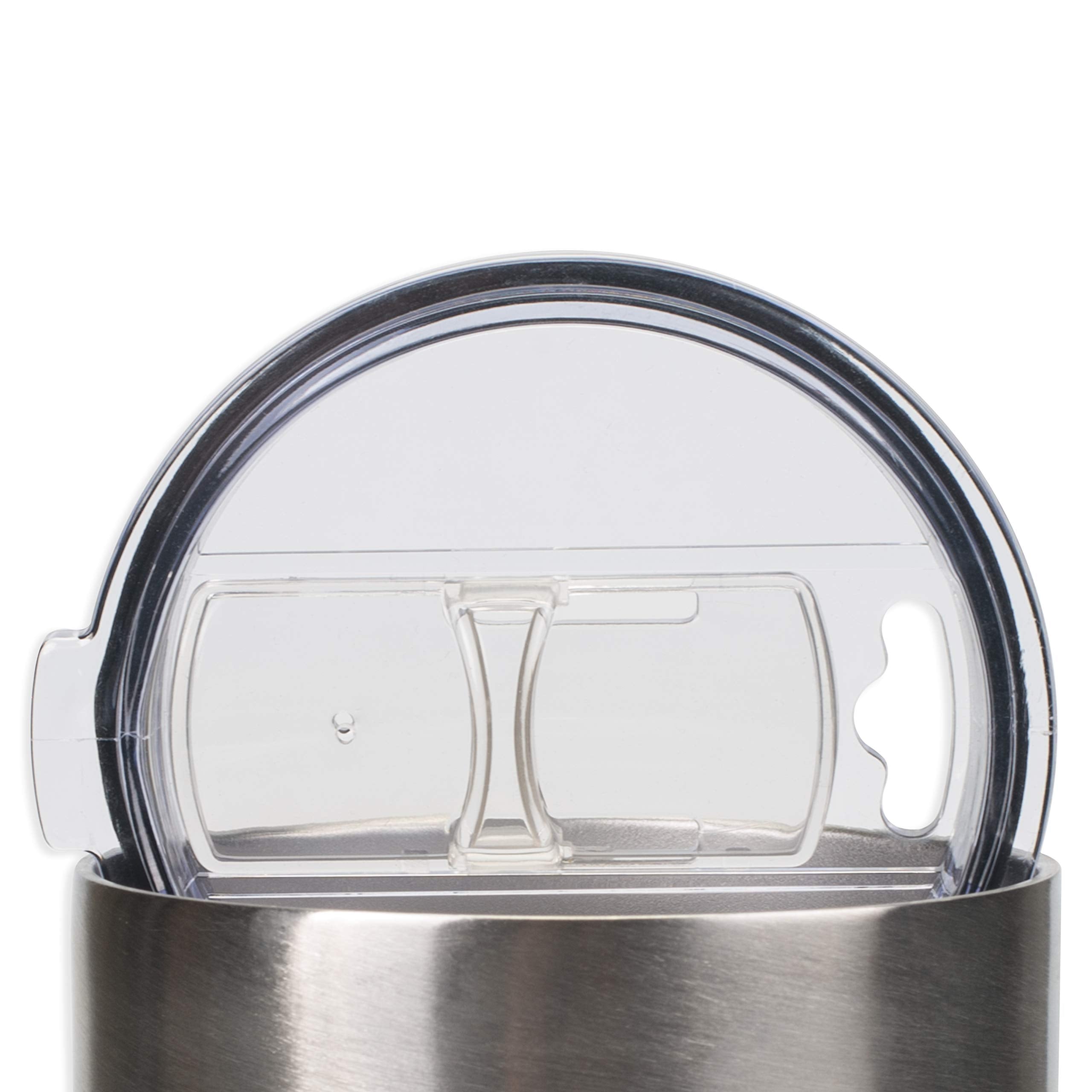 Elanze Designs Don'T Hate Me I'M Beardful Silver Tone 30 Ounces Stainless Steel Travel Tumbler