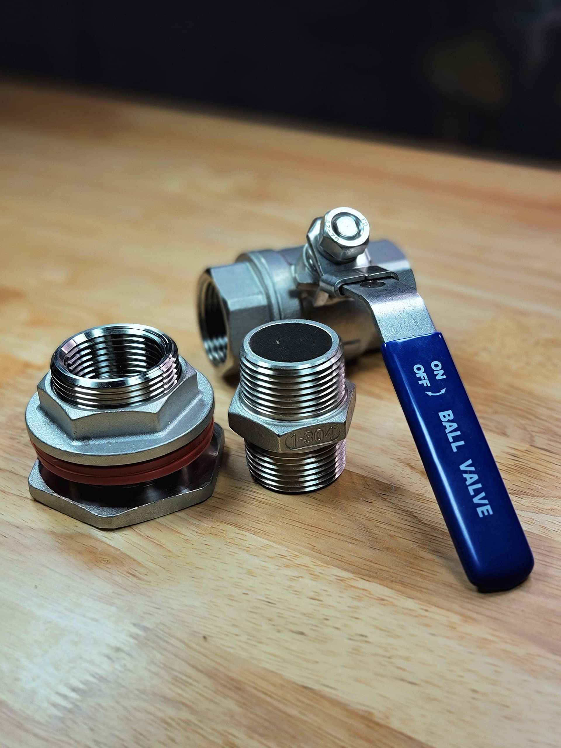 Minibrew 3/4    Npt Kettle Bulkhead Valve Kit 304 Stainless Steel For Homebrewing