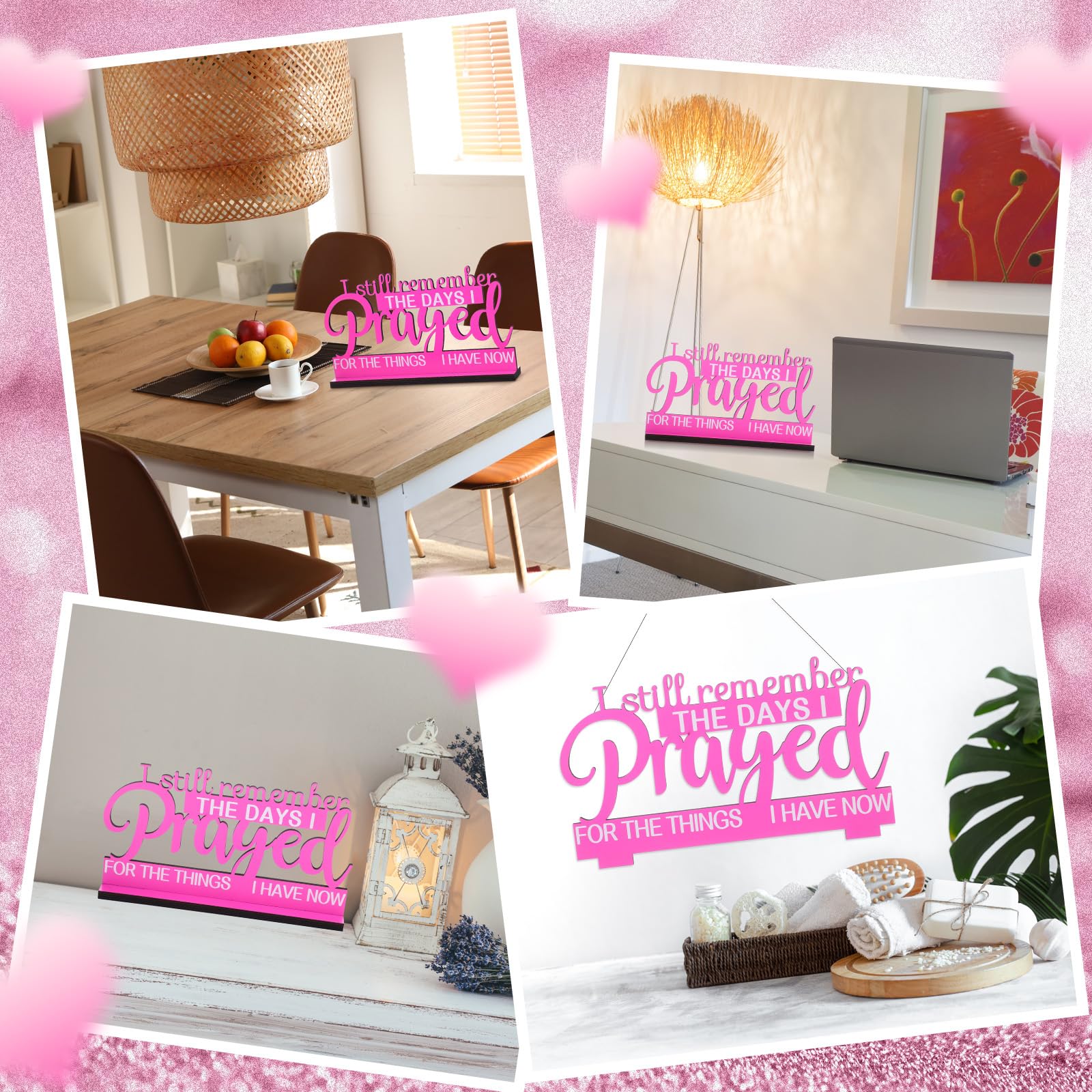 Jetec I Still Remember The Days I Prayed Sign Inspirational Table Blessed Signs Motivational Decor Farmhouse Table Home Centerpi