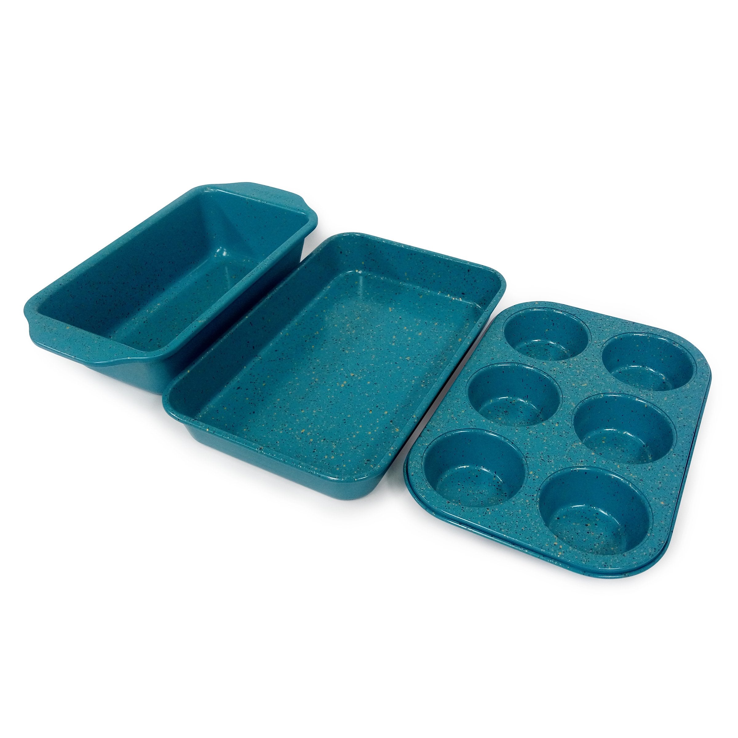 Casaware Toaster Oven 3-Piece Set (Blue - Granite)