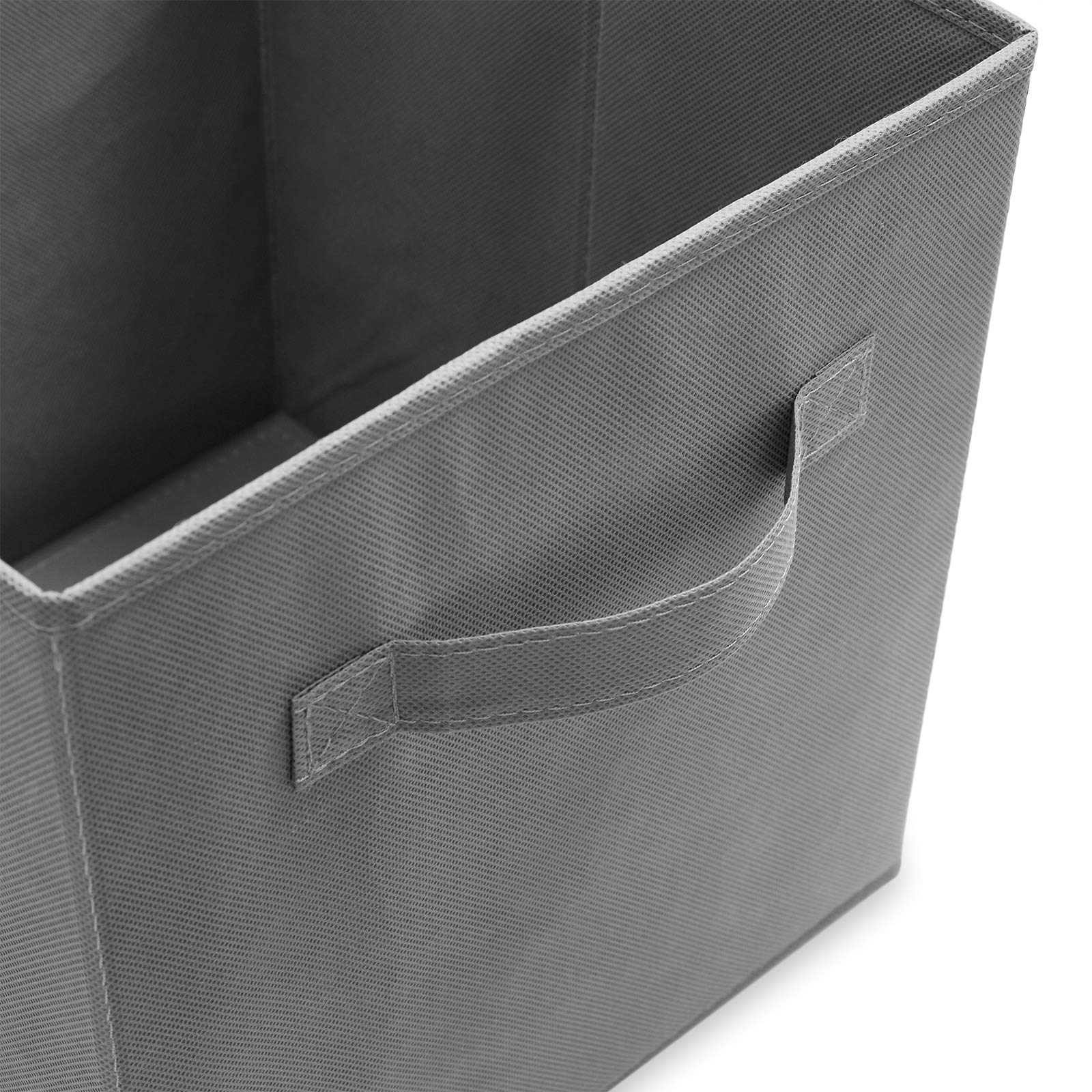 Casafield Set Of 12 Collapsible Fabric Cube Storage Bins, Gray - 11'' Foldable Cloth Baskets For Shelves, Cubby Organizers & Mor