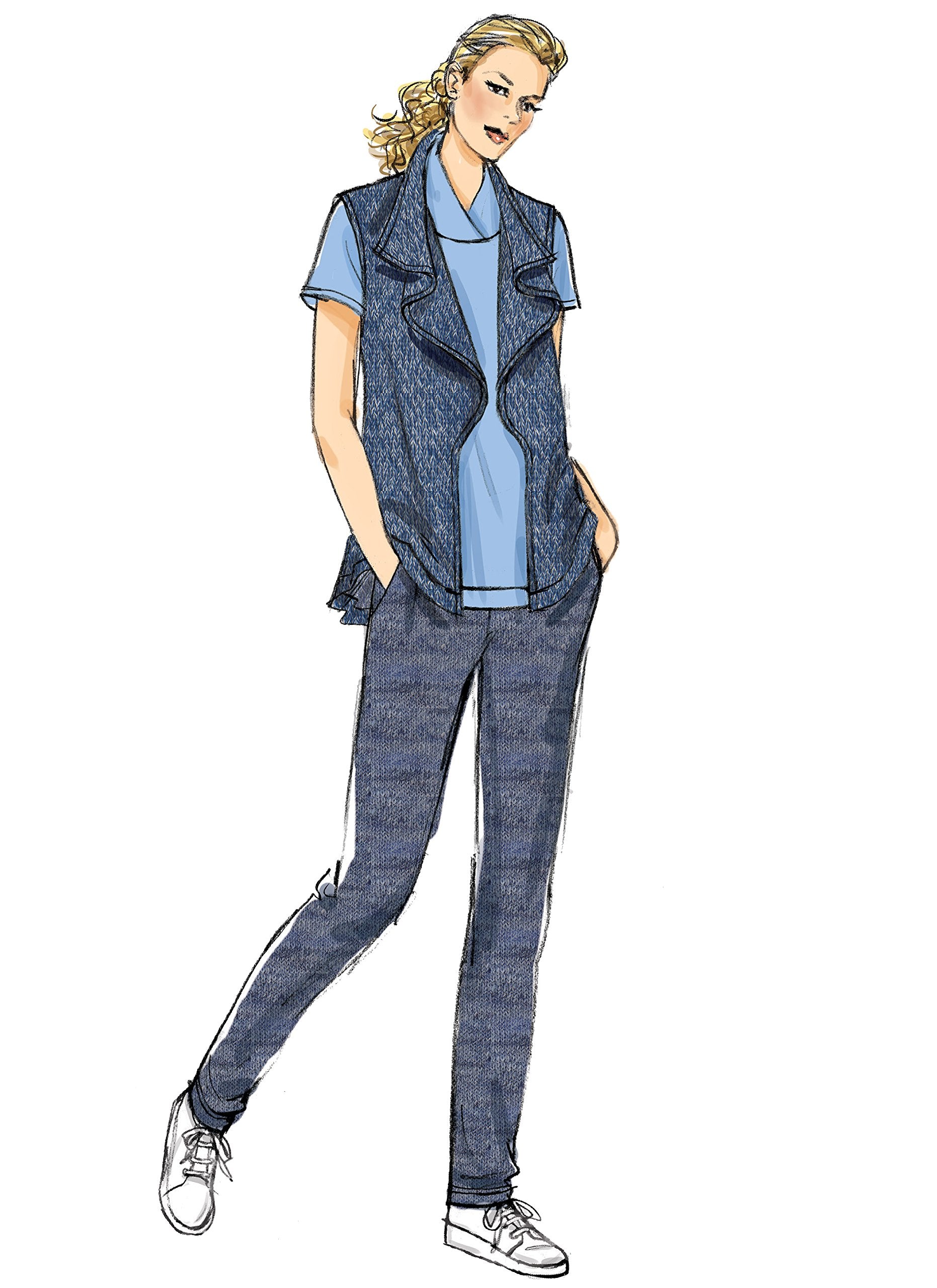 Mccall Pattern Company Misses' Vest/Top/Dress And Pants, Zz (16-18-20-22-24-26)