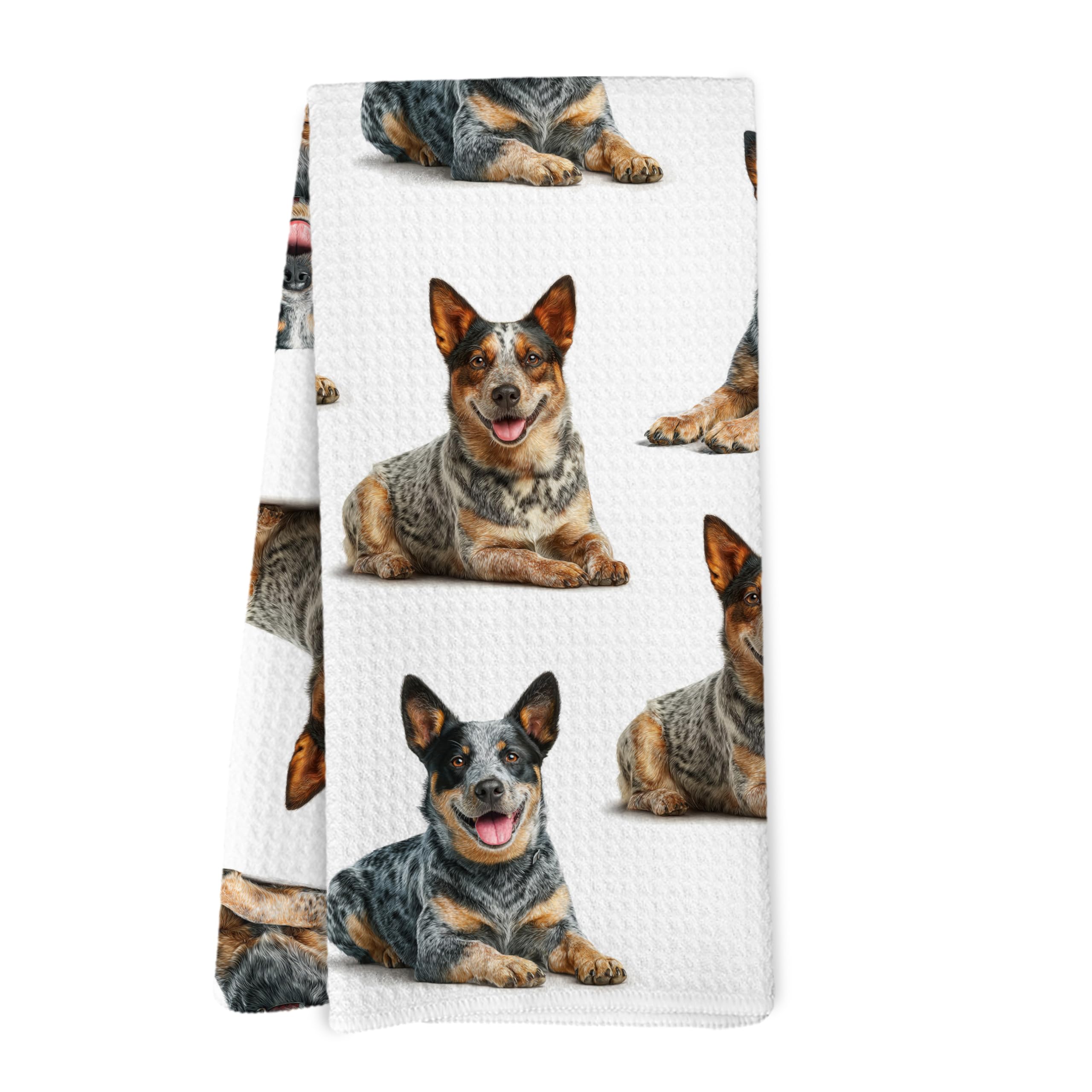 Yorhifa Australian Cattle Gifts Kitchen Towels, IAustralian Cattle Dog Gifts for Women Men Dish Tea Towels for Kitchen Bathroom 