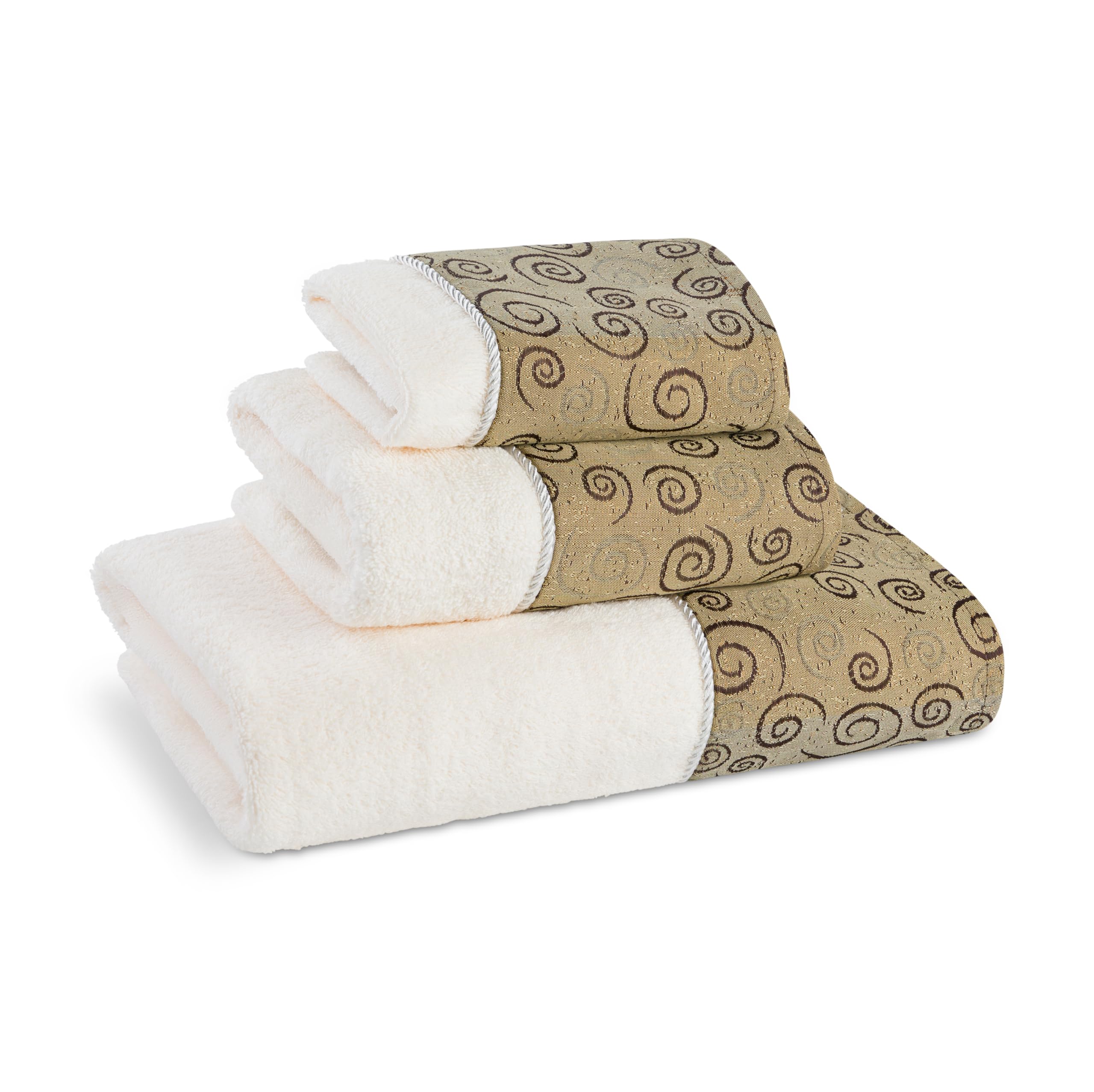 Zahari Home Miramar Bathroom Towel Set 3 Piece Towel Bath Towel, Hand Towel And Wash Towel Modern Decor Beautiful Unique Design