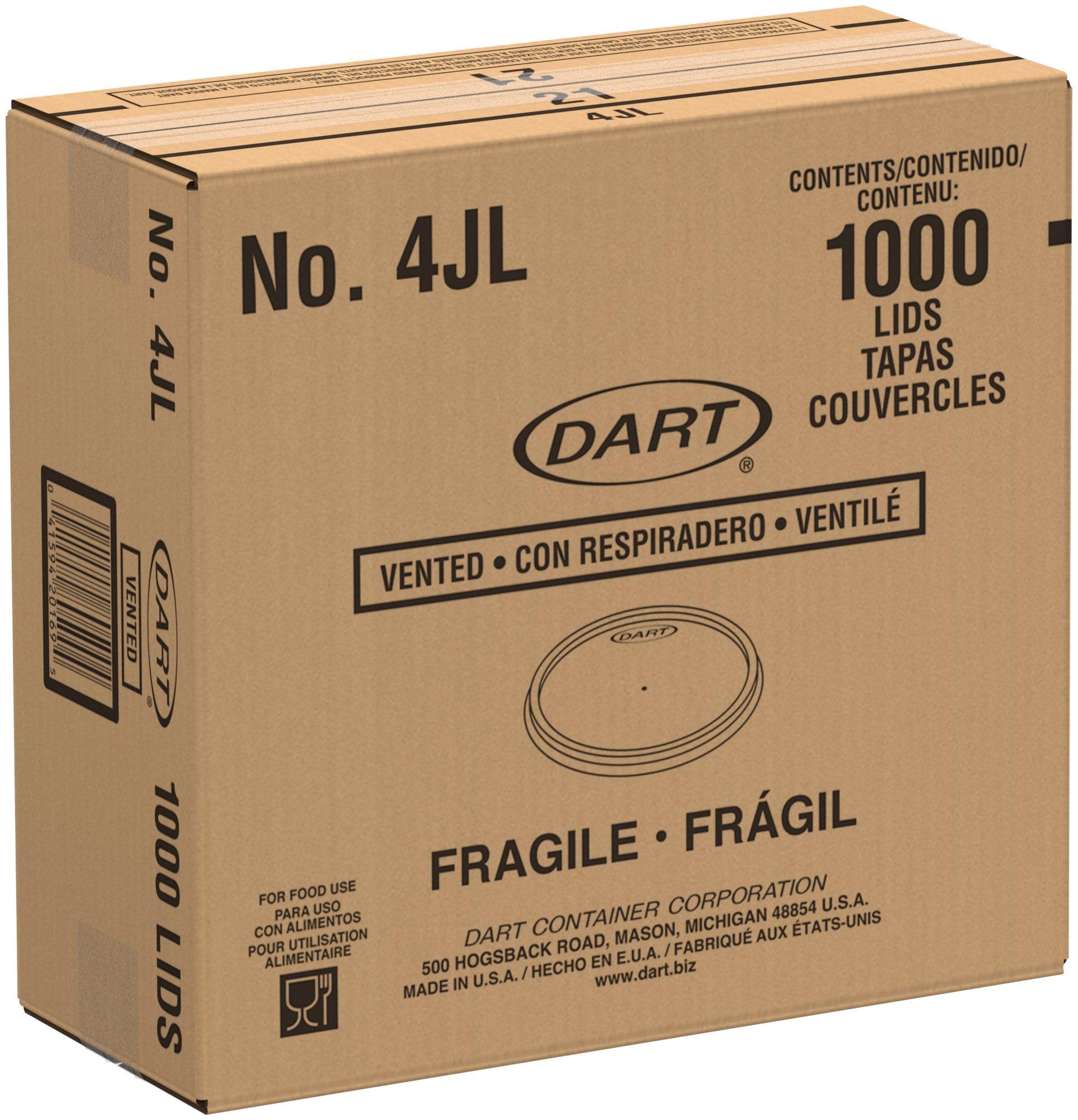 Plastic Lids, 4Oz Cups, Translucent, 100/Sleeve, 10 Sleeves/Carton