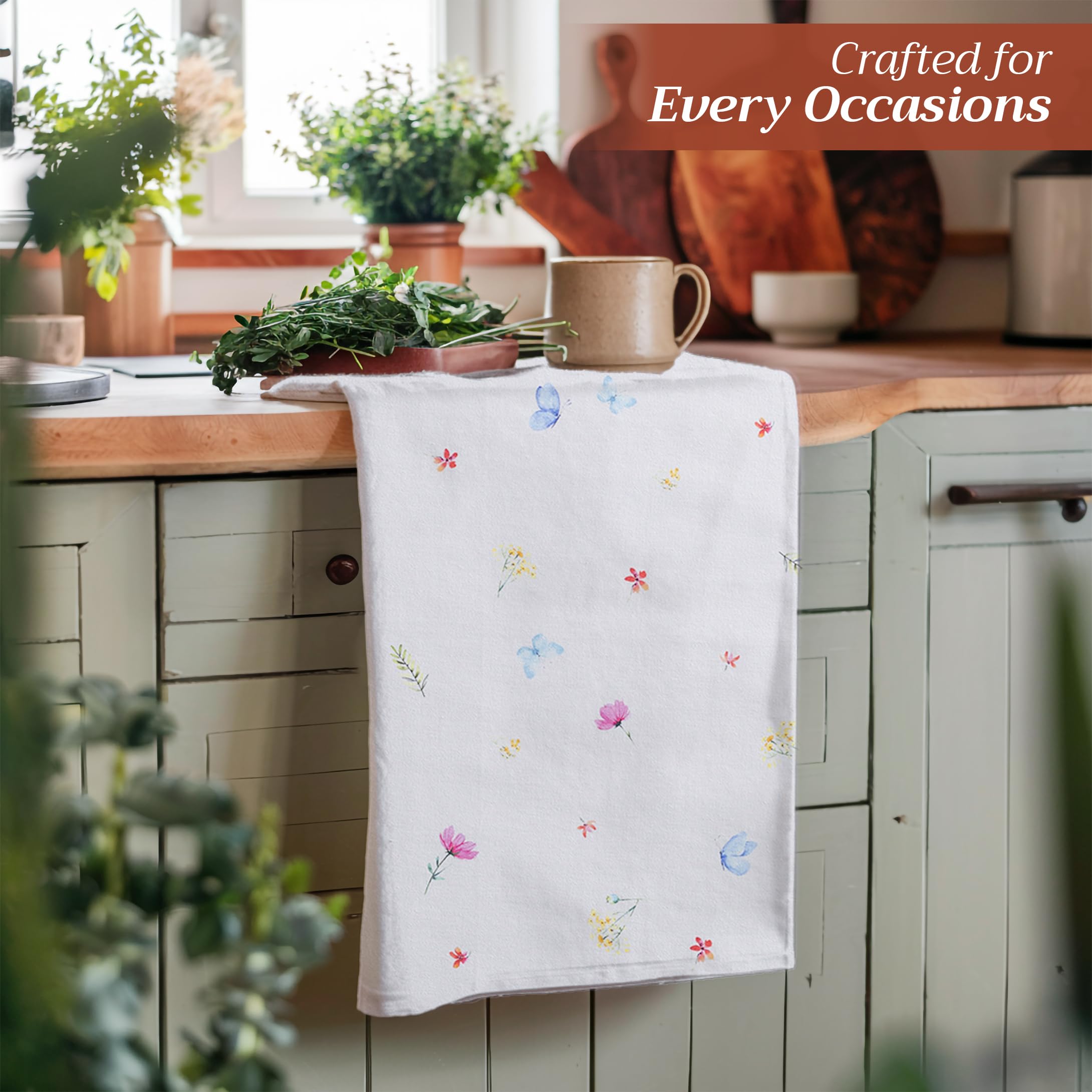 Maison D' Hermine Kitchen Towel 100% Cotton Quick Dry Cleaning Dishtowel For Gifts, Dining, Home, Wedding, Banquet, Buffet, Flow