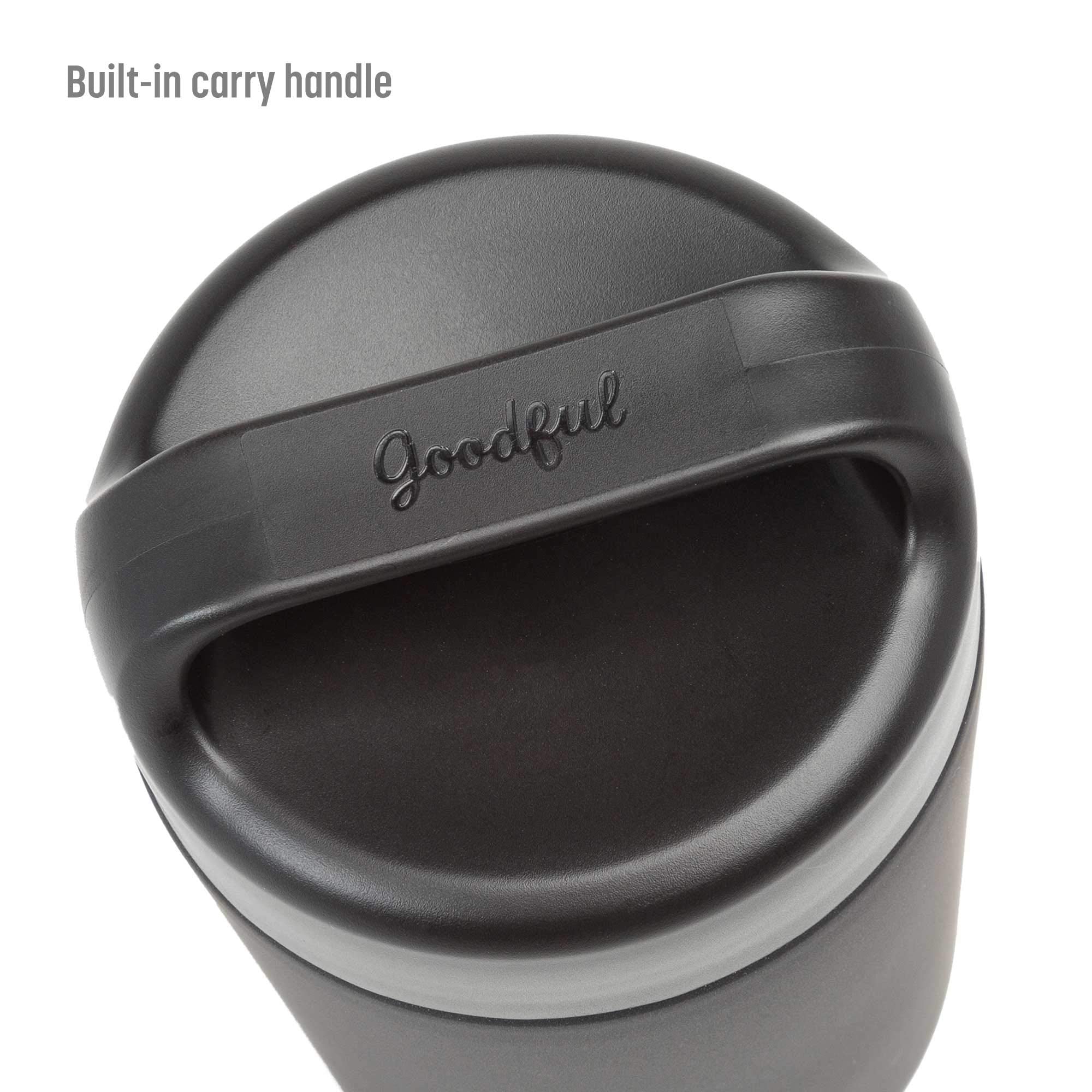 Goodful Stainless Steel Food Jar, Double Wall Vacuum Sealed Insulated Food Storage Container With Carry Handle Lid, 16-Ounce, Gr