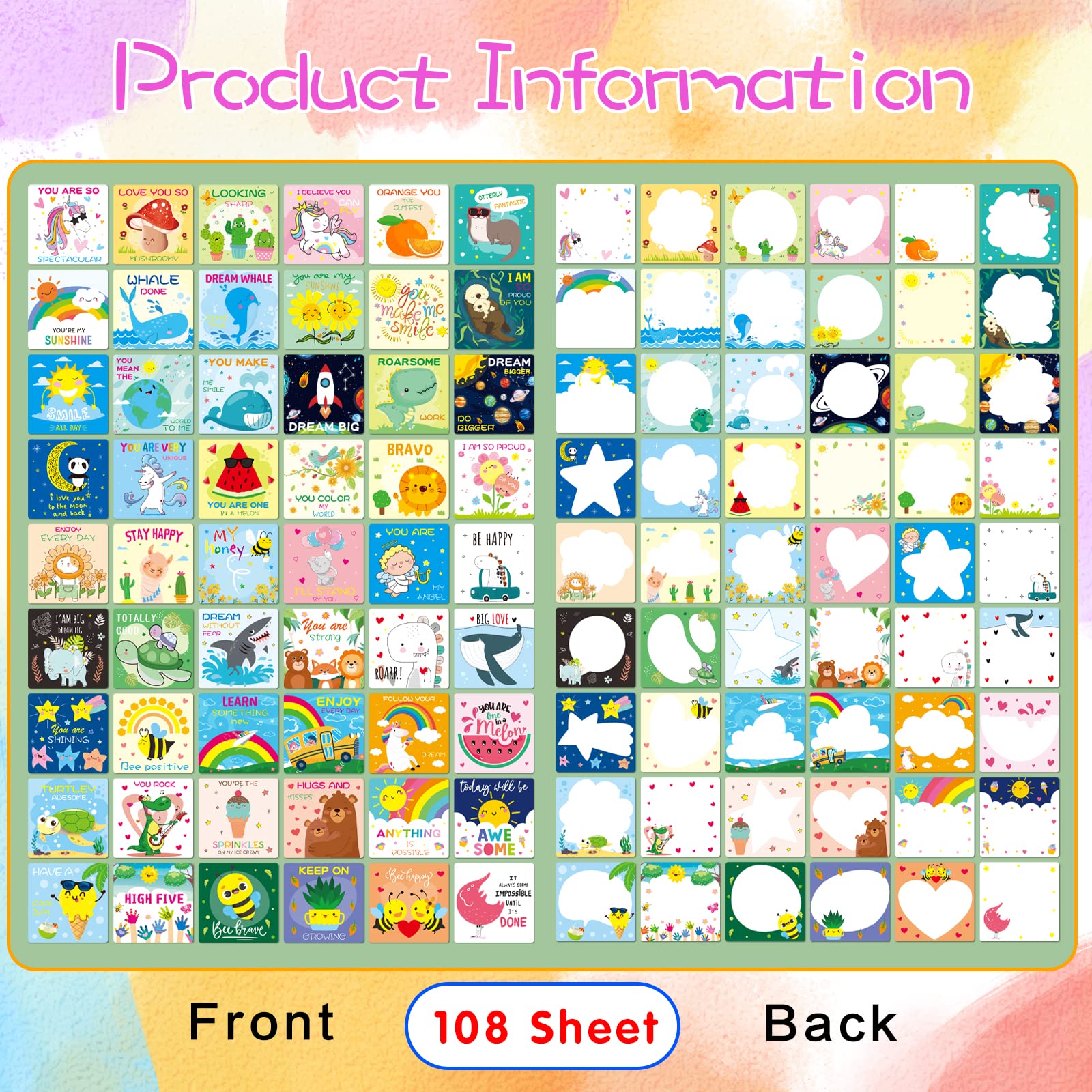 Cute Lunch Box Notes For Kids 108 Pack Funny Pun Daily Inspirational Motivational Encouragement Thinking Of You Cards For Boys A