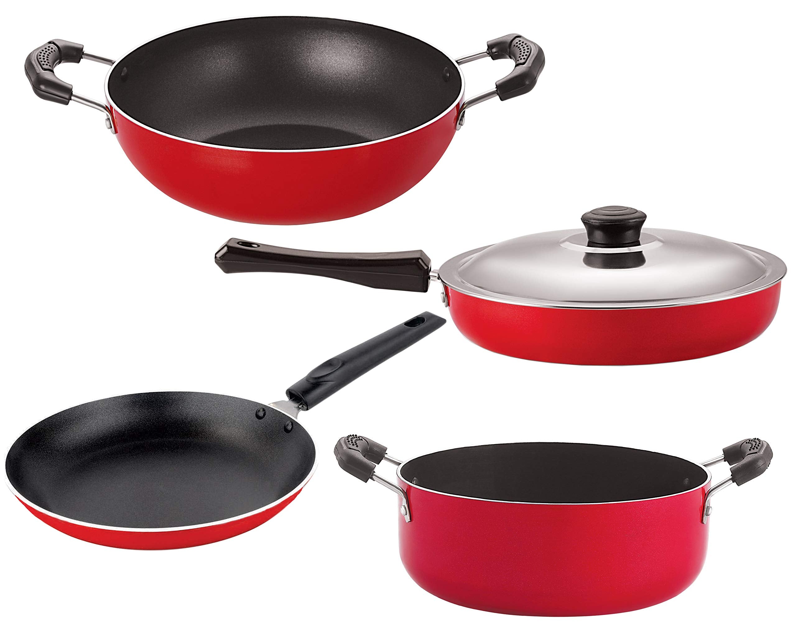 Nirlon NonStick Pfoa Free Healthy 4 Piece Cooking Utencil Combo Gift Set Offer With Extreme Durability