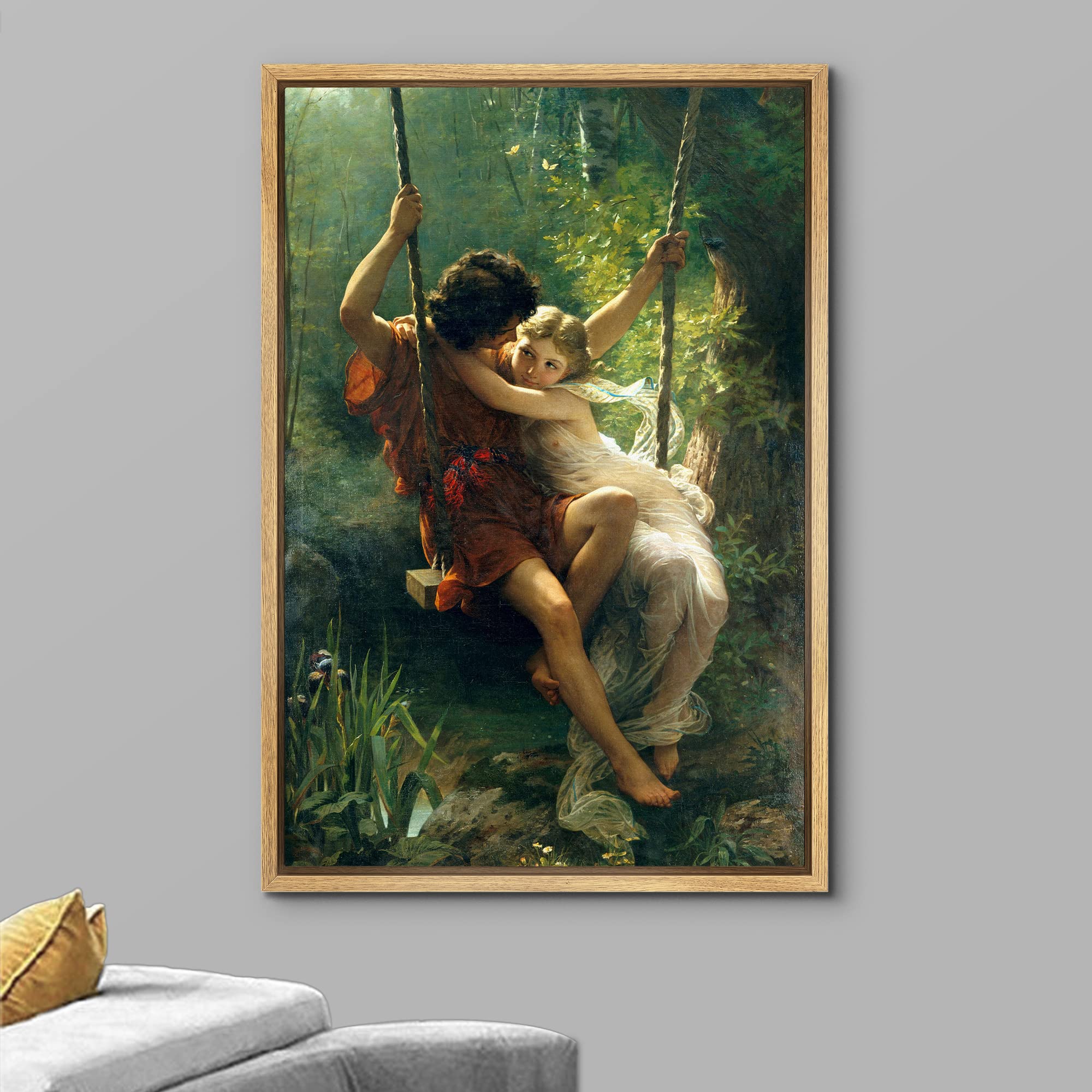 Wall26 Spring Time By Pierre Auguste Cot Giclee Framed Canvas Prints Wrapped Gallery Wall Art | Stretched And Framed Ready To Ha