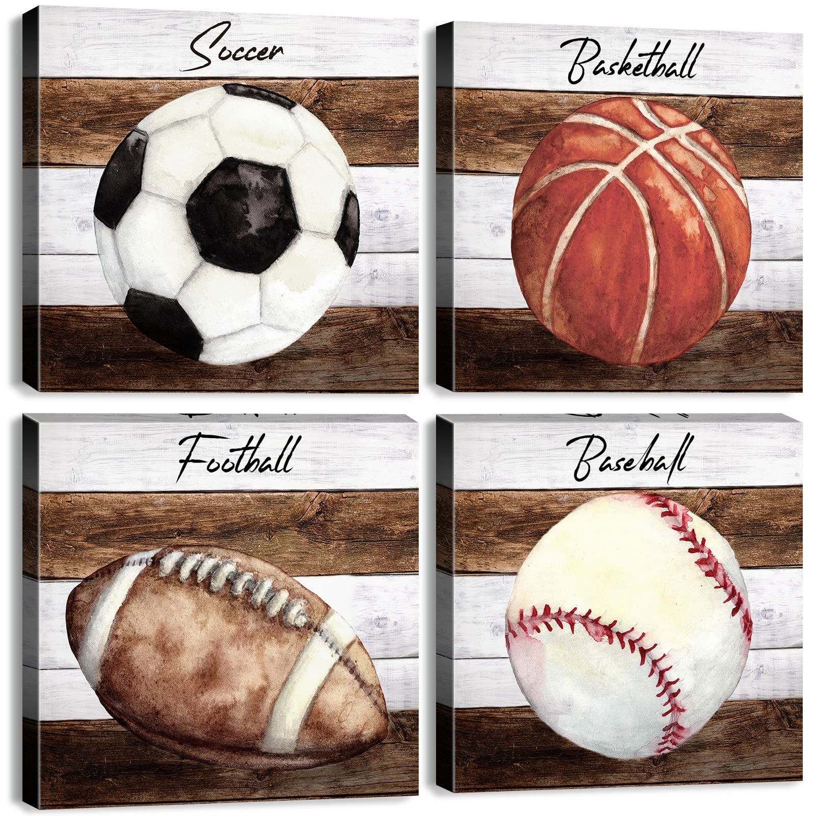 Boys Room Decor Sports Decor For Boys Bedroom Basketball Room Decor Rustic Soccer Football Baseball Canvas Posters Toddler Sport