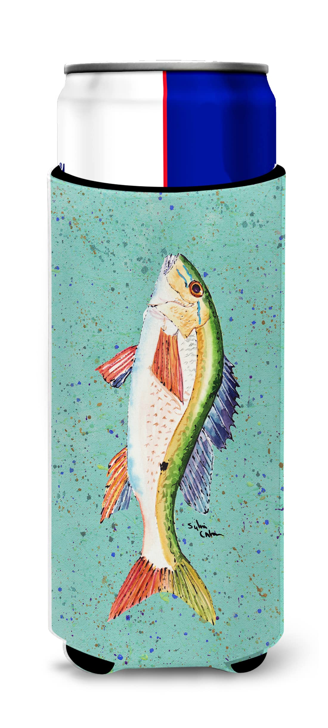Fish Mutton Snapper Ultra Beverage Insulators for slim cans 8355MUK