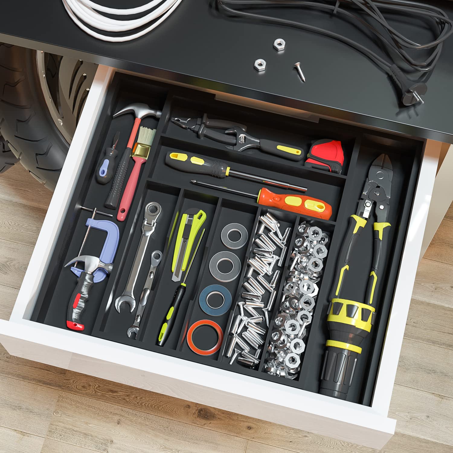 Utensil Organizer Silverware Drawer Organizer - Bamboo Expandable Cutlery Tray With Dividers For Utensil Holder Office Storage M