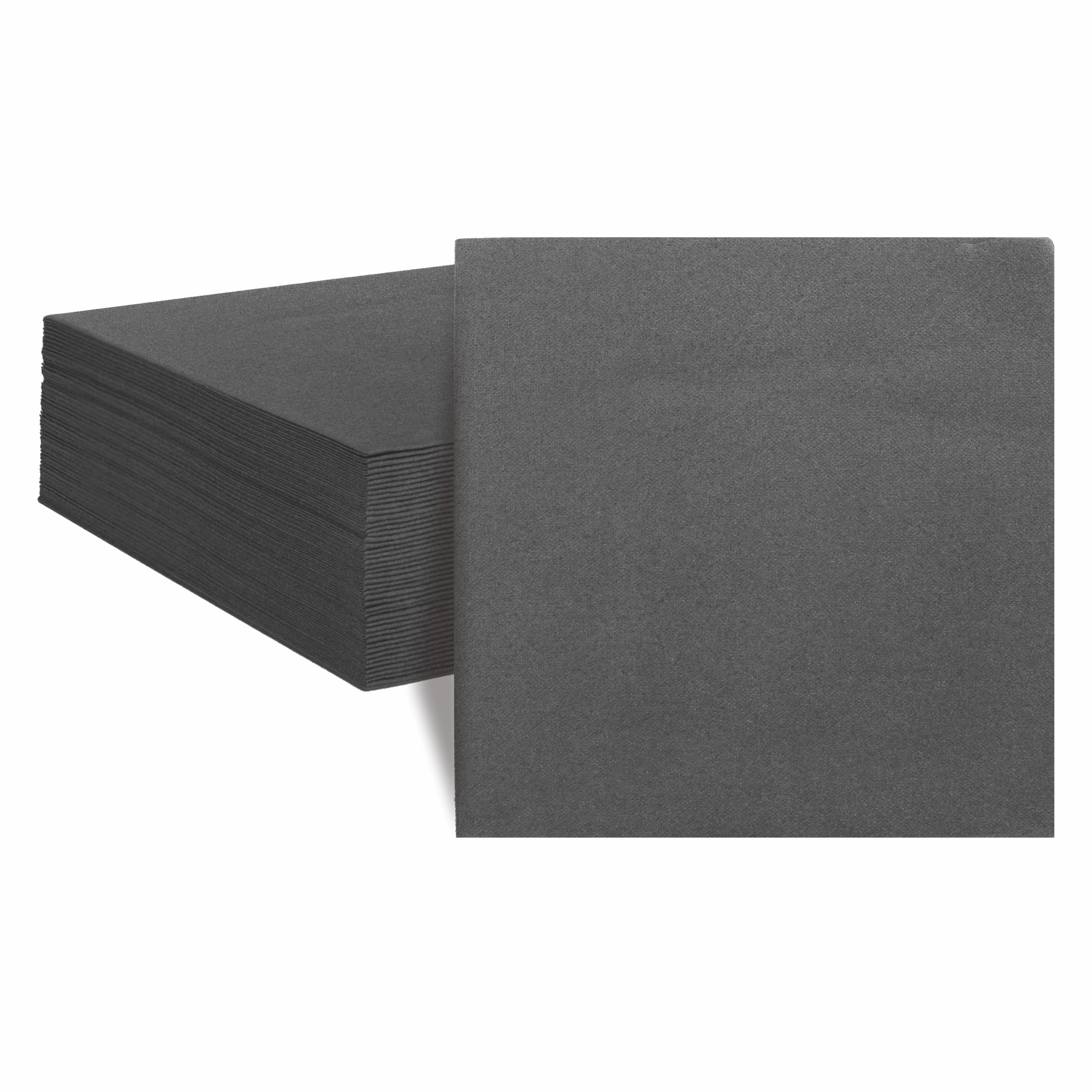 KMAKII Black Disposable Dinner Napkins Linen-Feel Colored Paper Napkins Premium Cloth Like Napkins Ideal For Restaurant  Events  Weddings&Party 50 Pack 16 x 16 inches
