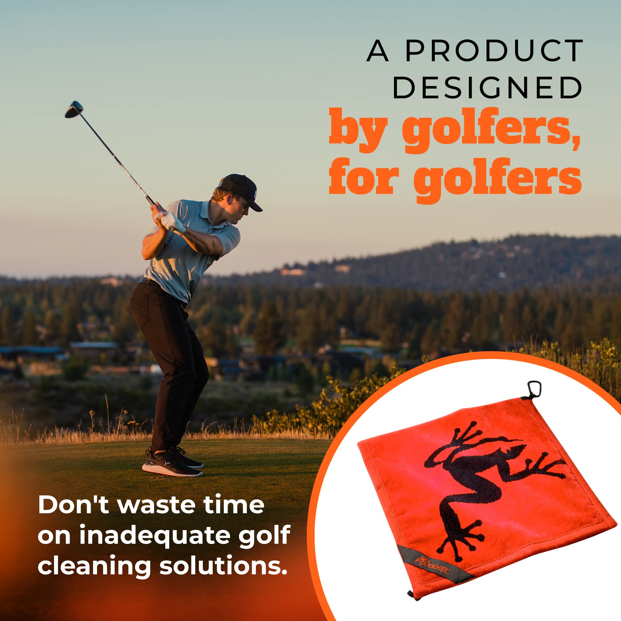 Frogger Golf Wet And Dry Amphibian Towel - Red/Black