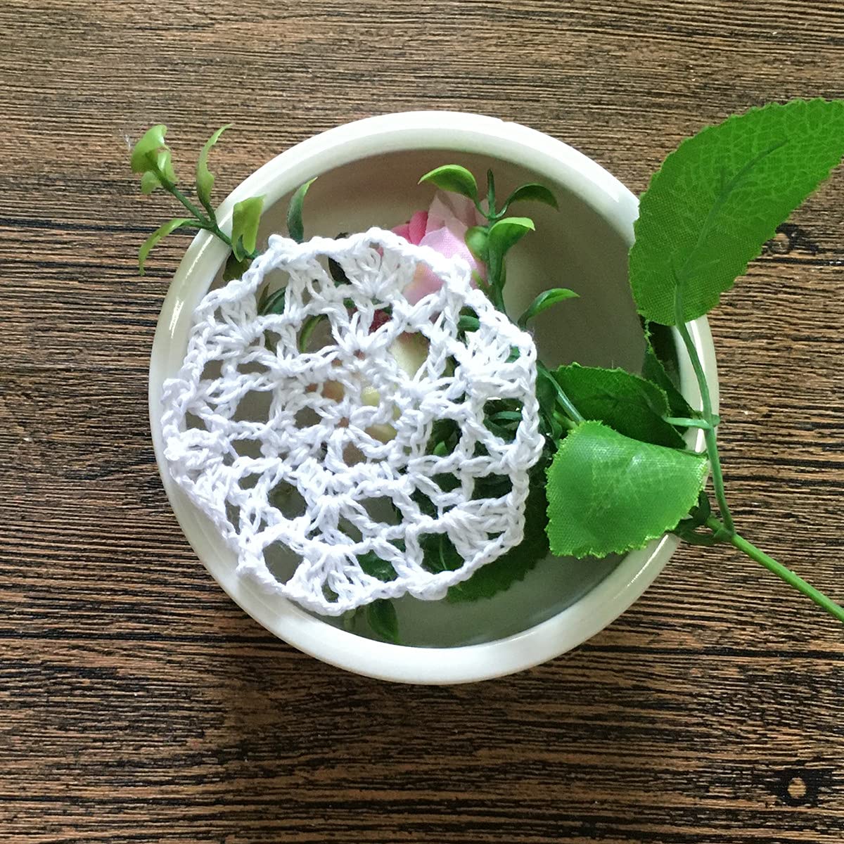 Mindplus Set Of 30 Small Hand Crochet Doilies Cotton Crocheted Lace Doilies Crochet Snowflakes Christmas Ornaments Doilies 2.5-3