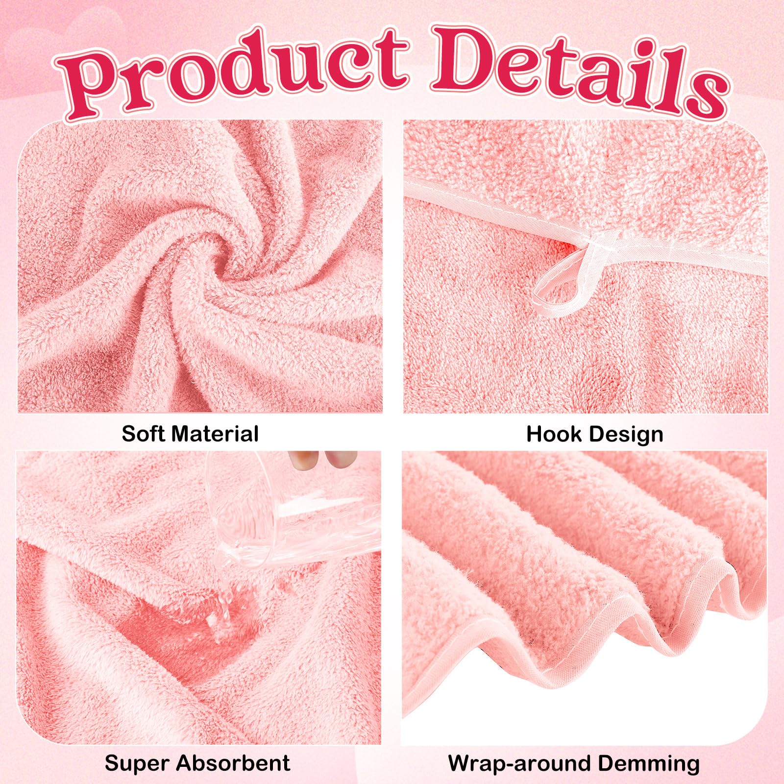 Reginary Microfiber Bath Towels Set 4 Pack Soft Bath Towels 4 Pack Hand Towels 4 Pack Washcloths Microfiber Coral Velvet Highly