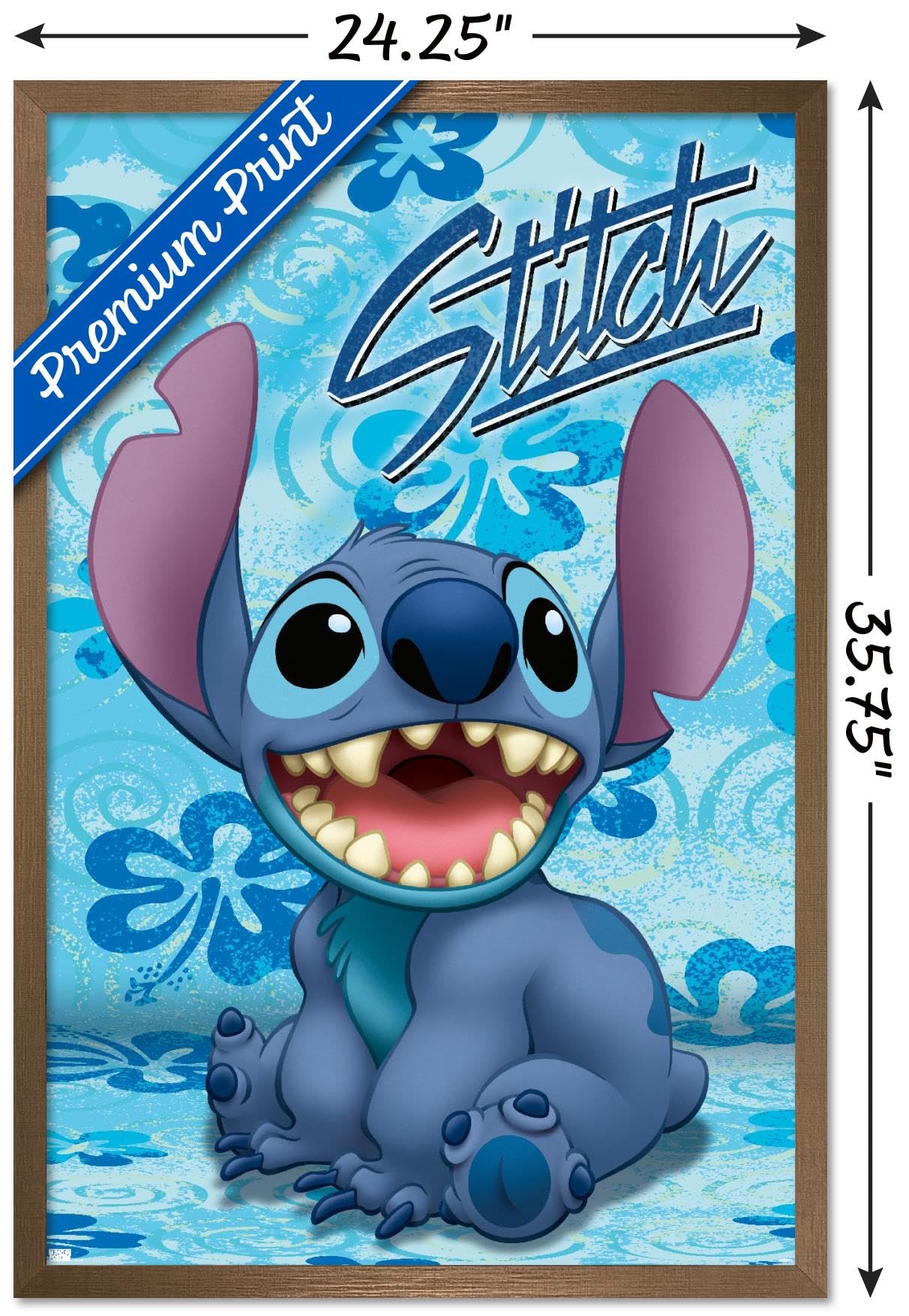 Trends International Disney Lilo And Stitch - Sitting Wall Poster, 22.37'' X 34.00'', Bronze Framed Version