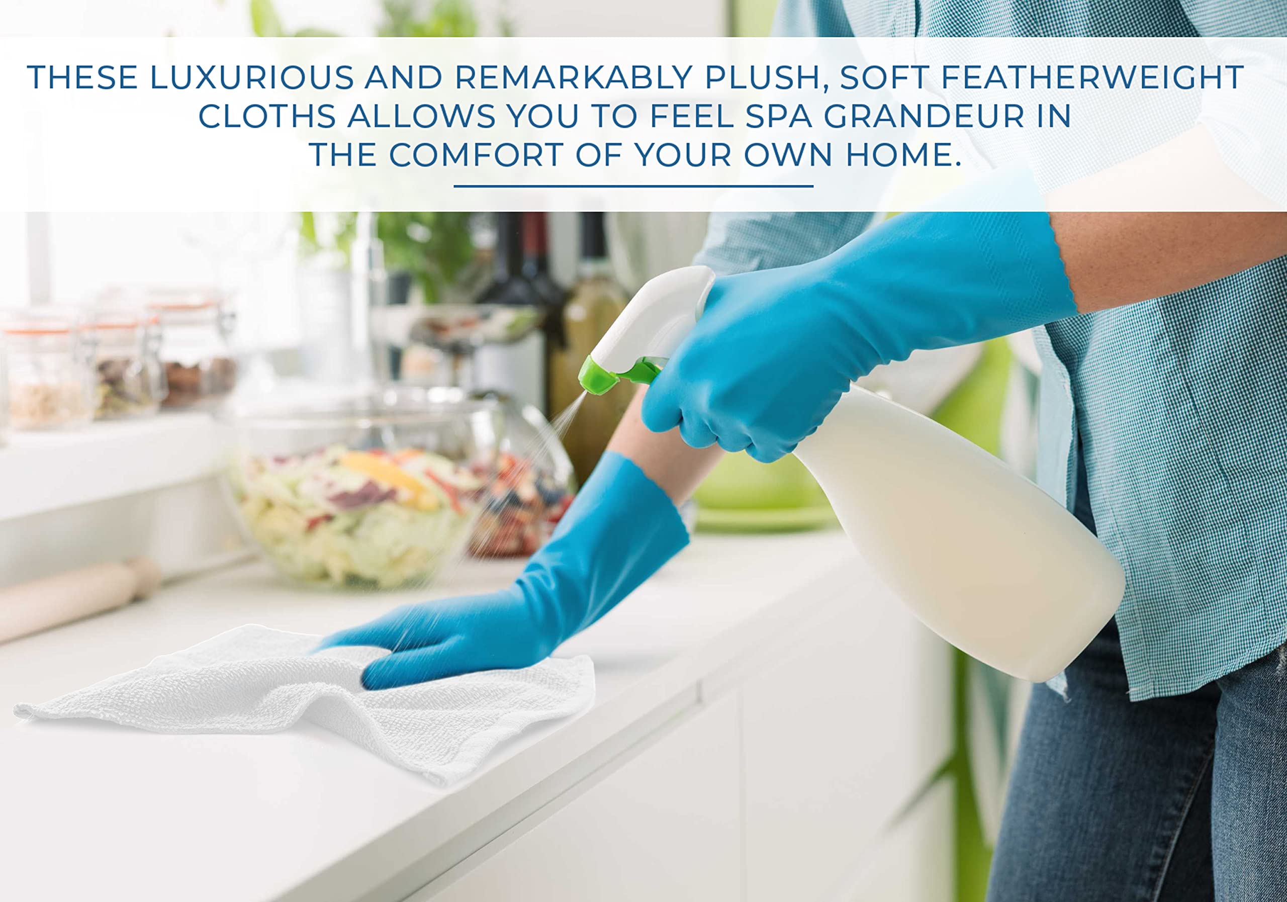 Dan River 100% Cotton Washcloths 12 Pack Premium Quality Face And Body Cloth, Quick Dry Essential Towels For Bathroom, Hand, Kit