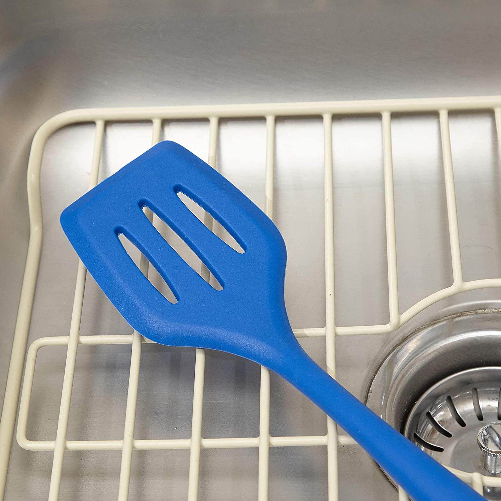 Better Houseware Kitchen Sink Protector With Centered Drain 18.125'' X 12.75'' X 1'' Inches Large, Almond (Pack Of 2)