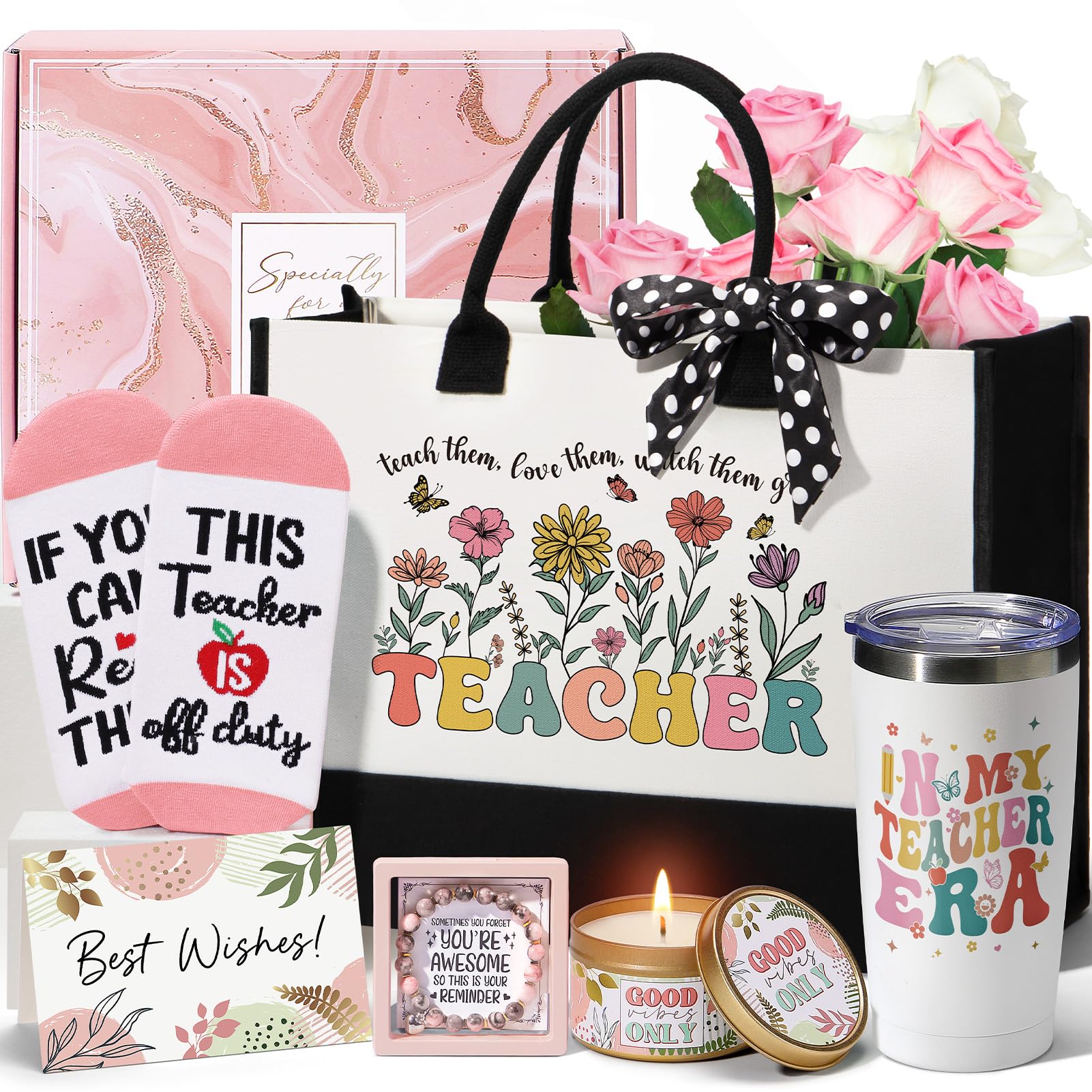 Teacher Appreciation Gifts For Women, Best Teacher Gifts From Student End Of Year Teacher Gifts, Funny Gifts For Teachers W/Canv