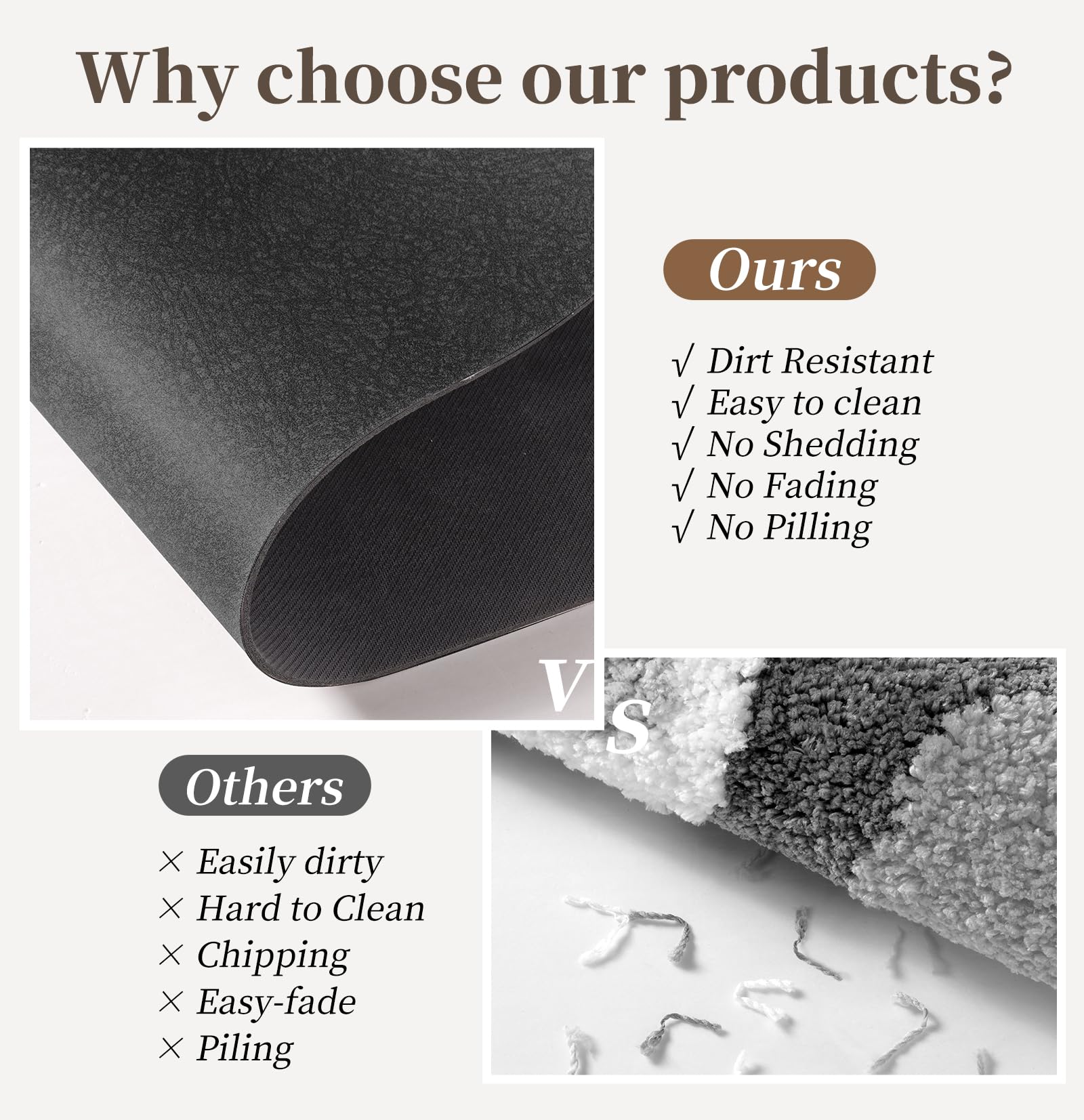 Dark Grey Bathroom Mat Rugs 47X17 Long Diatomaceous Earth Bath Mat Large Quick Dry Bath Mat Non Slip Rubber Backed Super Absorbe