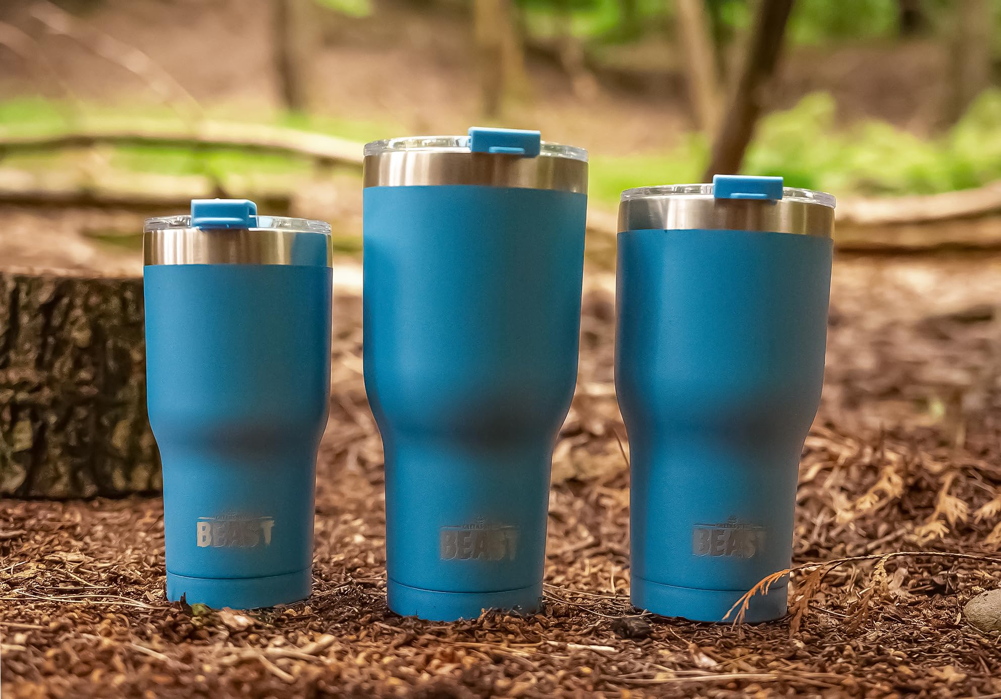 Beast 20 Oz Tumbler Stainless Steel Vacuum Insulated Coffee Ice Cup Double Wall Travel Flask (Stormy Sky Blue)