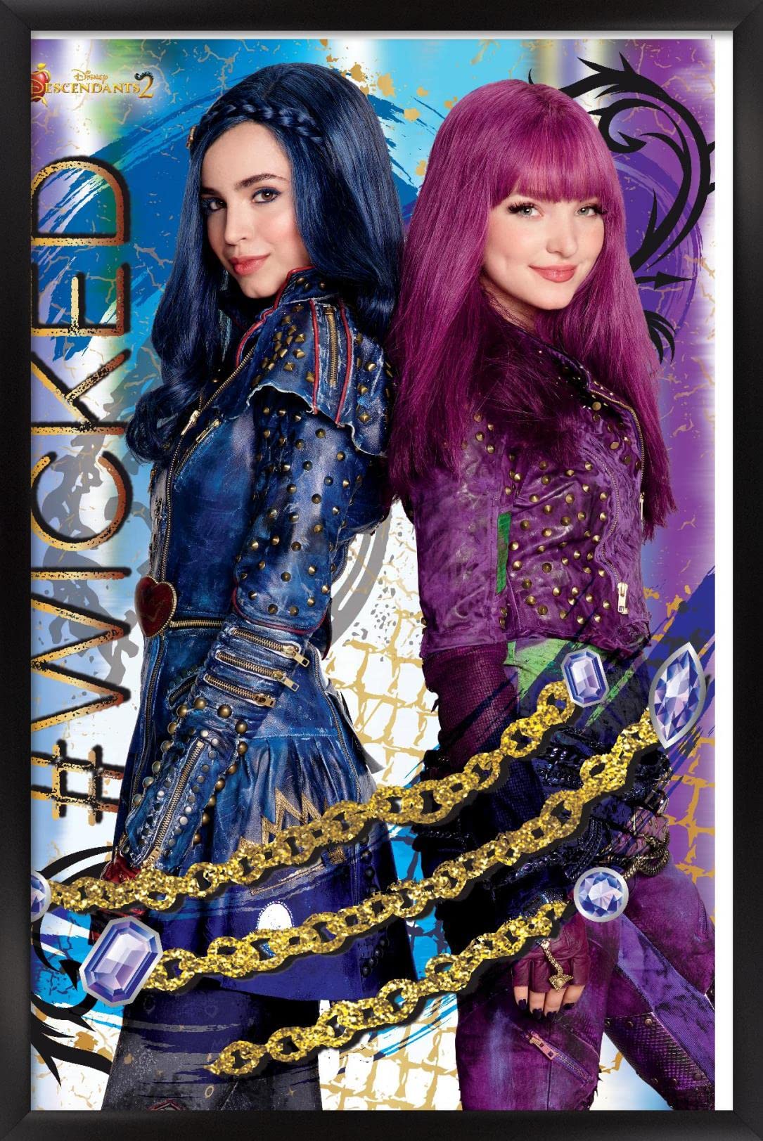 Trends International Disney Descendants 2 - Wicked Wall Poster, 14.725'' X 22.375'', Black Framed Version