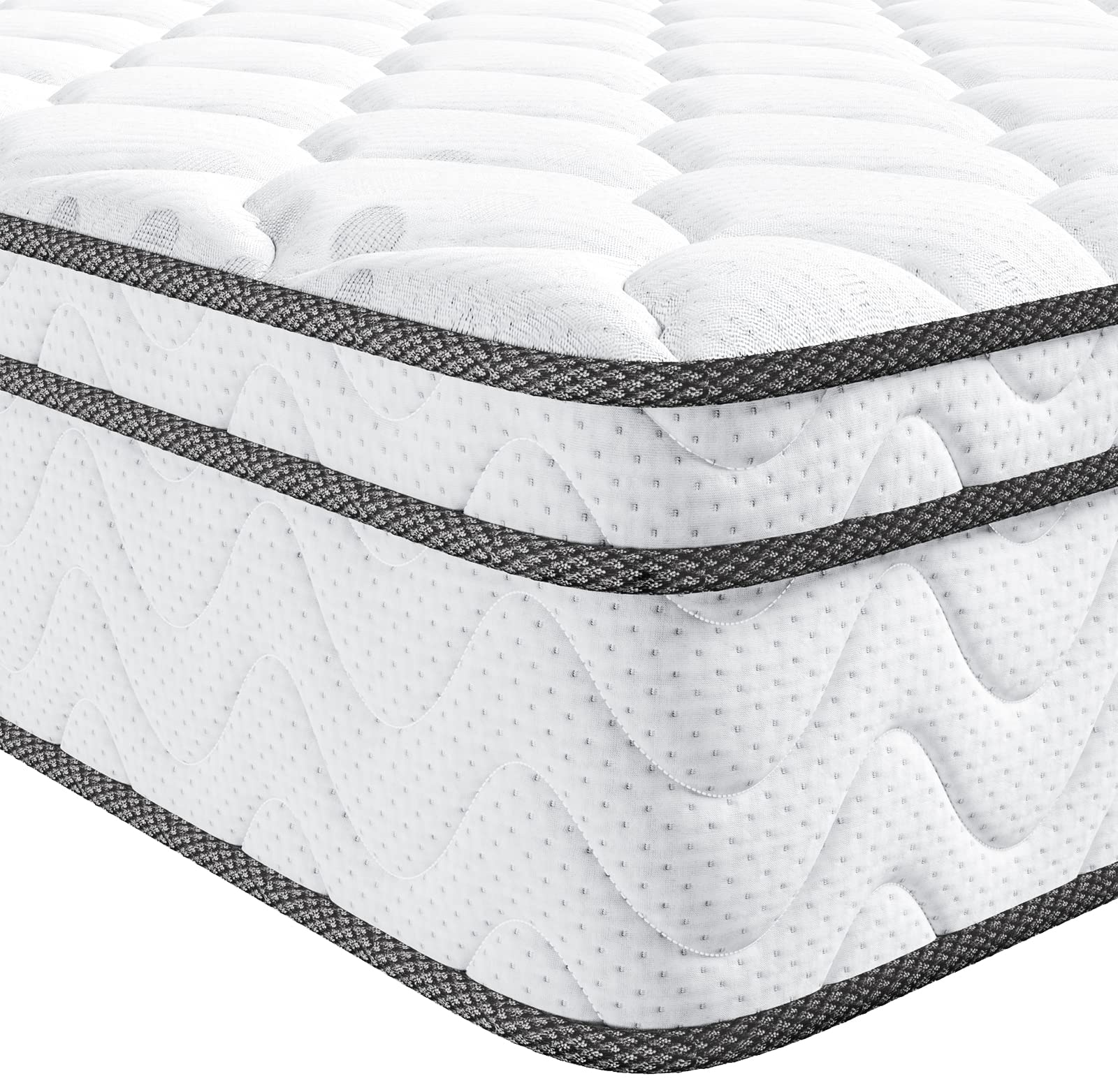 Vesgantti 12 Inch Multilayer Hybrid Twin Xl Mattress - Multiple Sizes & Styles Available, Ergonomic Design With Breathable Foam