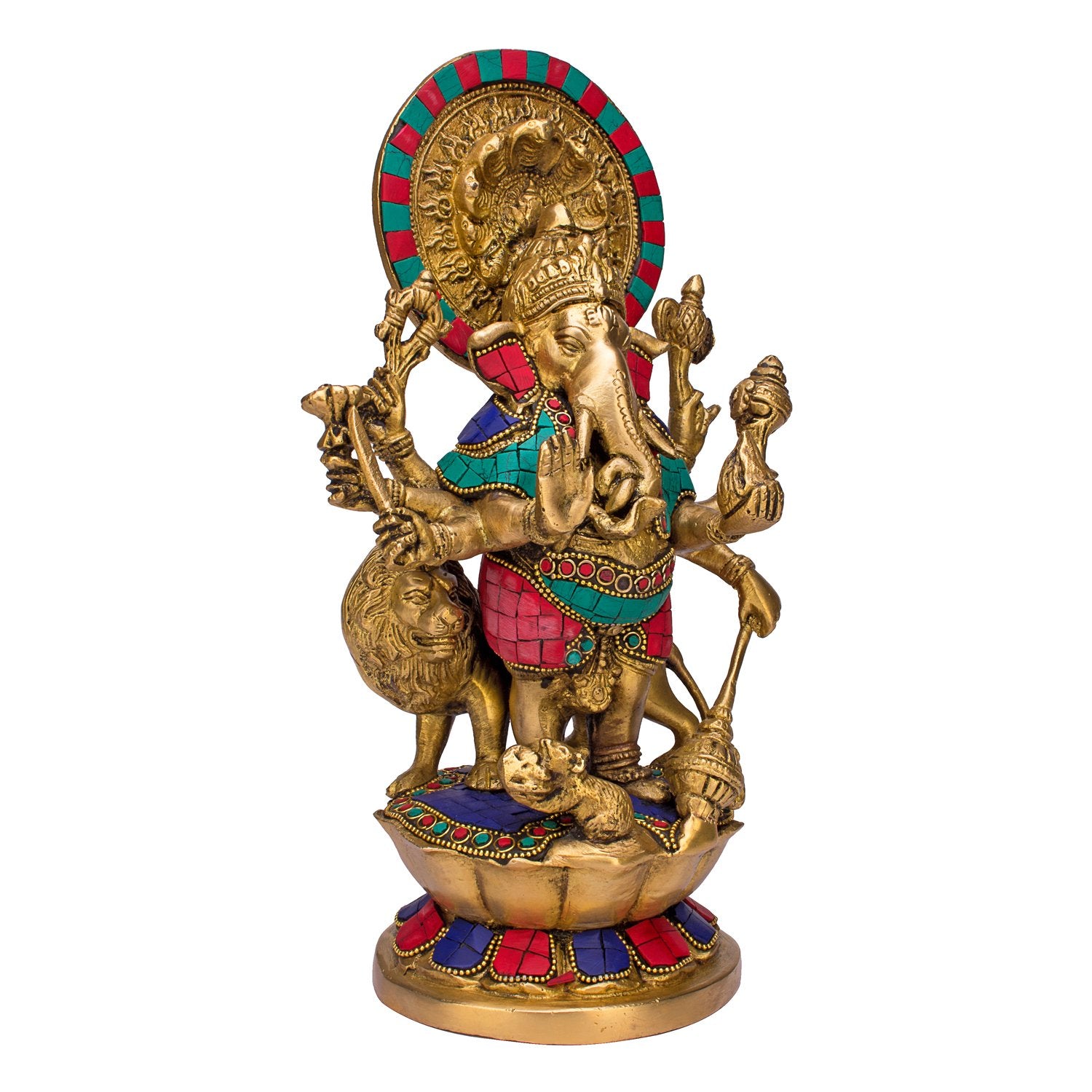 Kartique Brass Ganesha Bhagwan Idol Ganpati Murti Ganesh Chaturthi Statue Vinayaka For Home Dcor Diwali Gift Pooja Entrance Mand