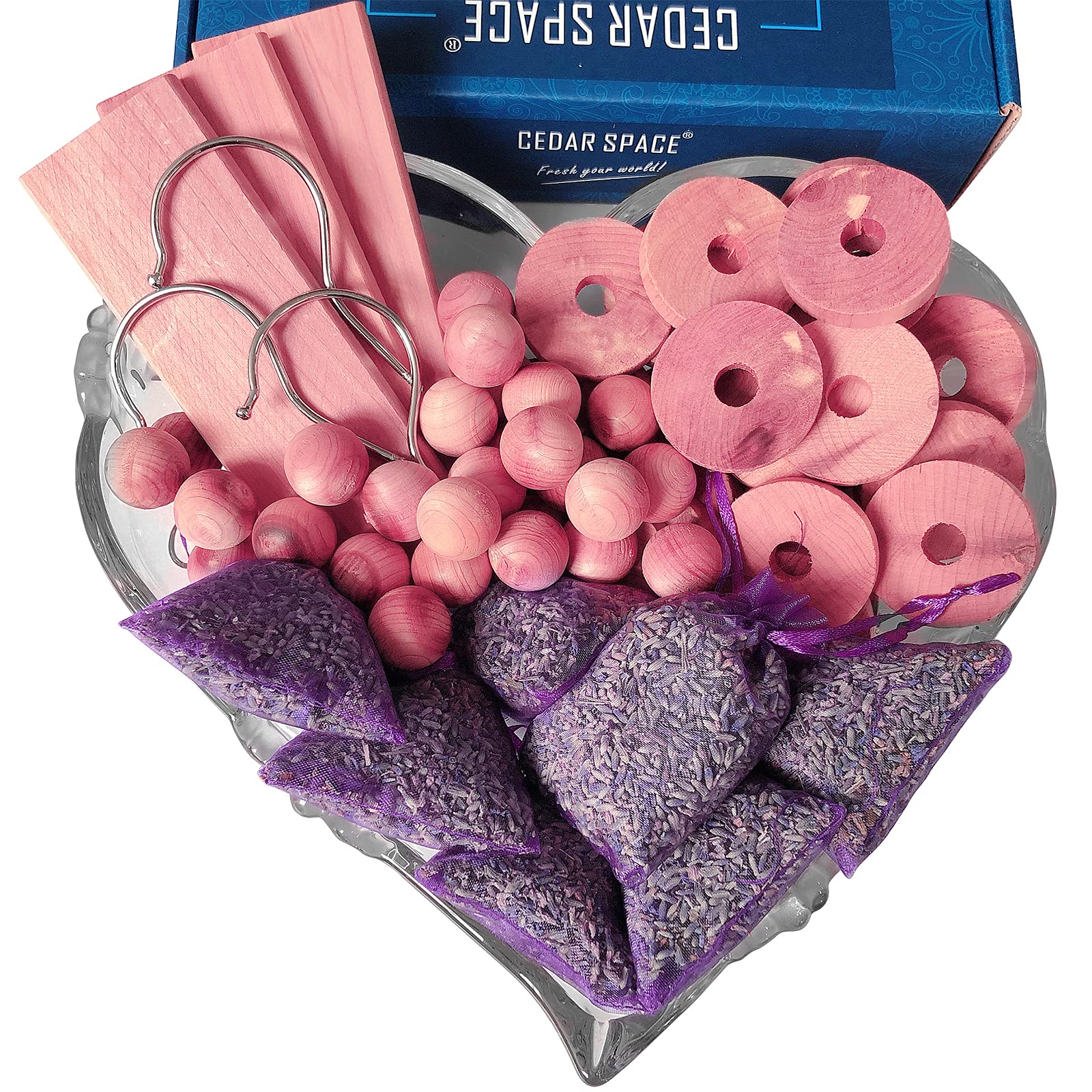 Cedar Space Cedar Blocks For Closet Storage, 100% Aromatic Red Ceder Blocks Cedar Planks (80)