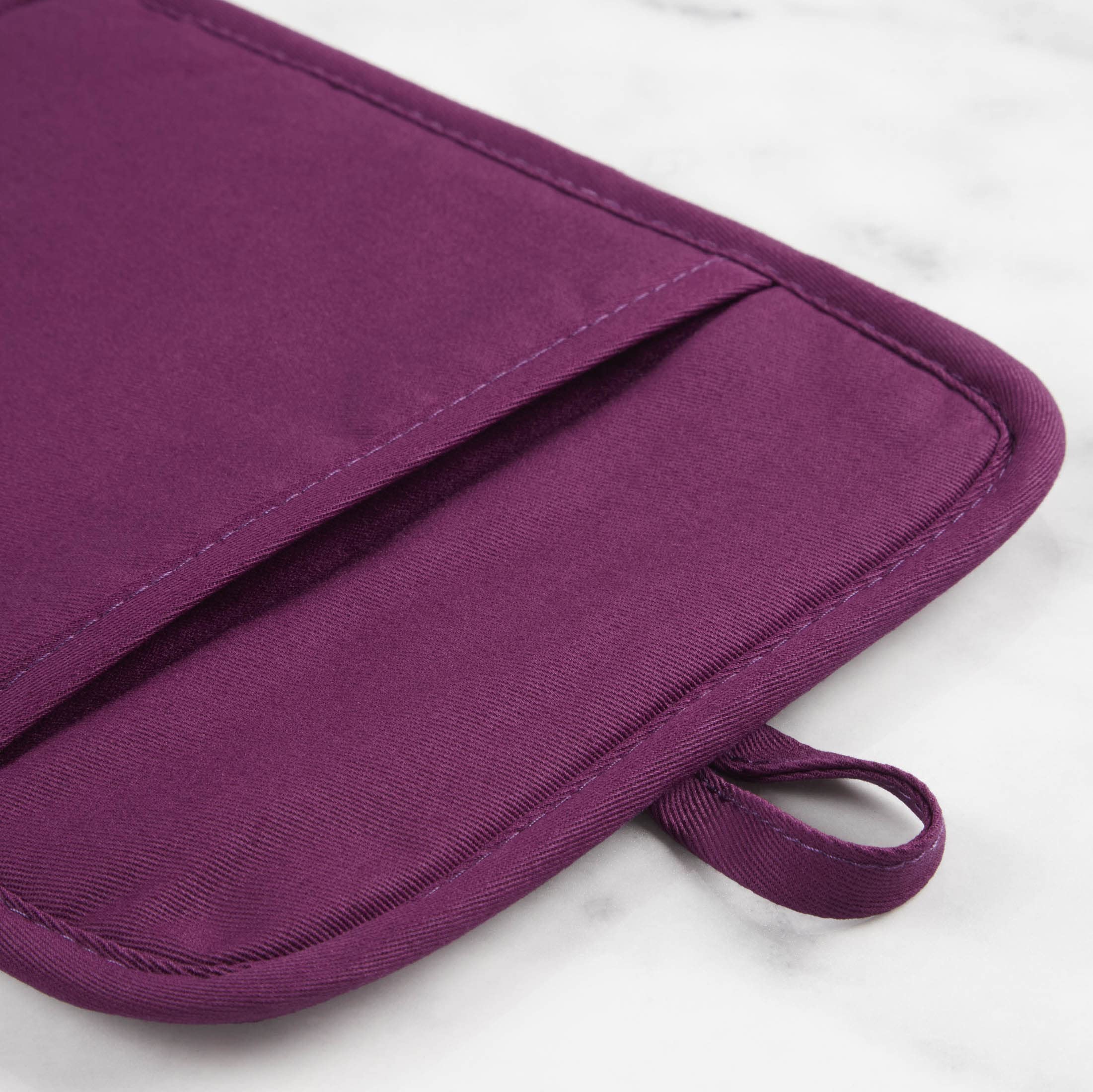Kitchenaid Ribbed Soft Silicone Pot Holder 2-Pack Set, Beet, 7''X9''