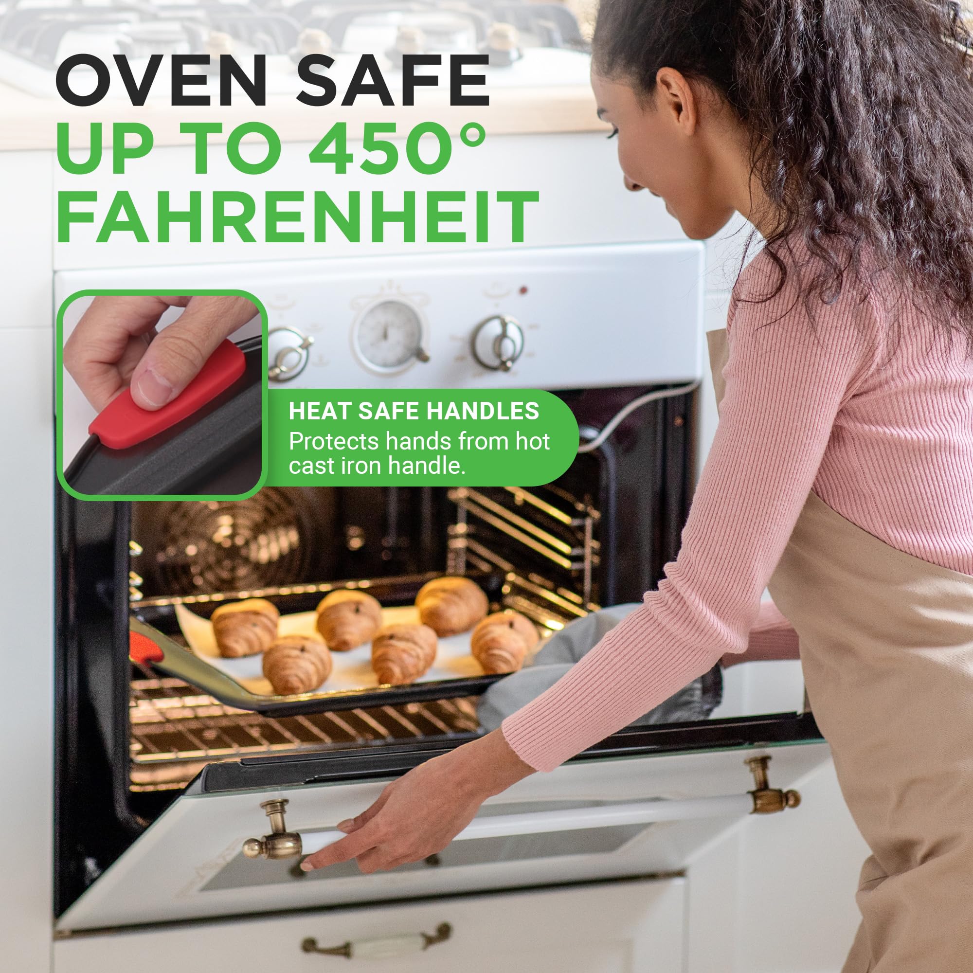 Nutrichef 3-Piece Nonstick Kitchen Oven Baking Pans - Premium & Stylish Non-Stick Steel, Commercial Grade Restaurant Quality Met