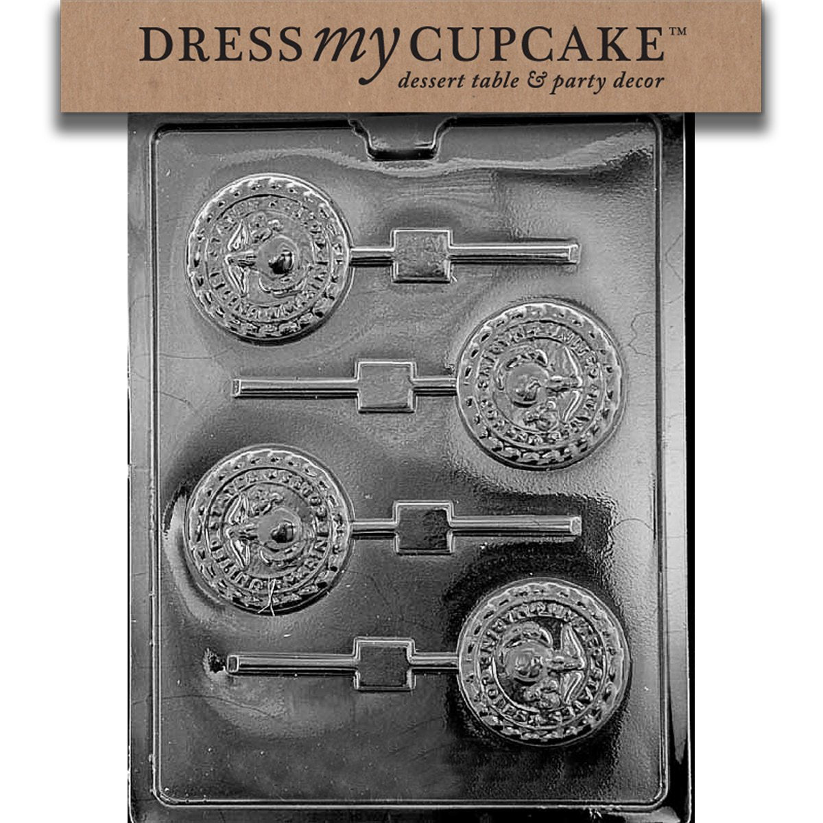 Dress My Cupcake Chocolate Candy Mold, Marine Lollipop