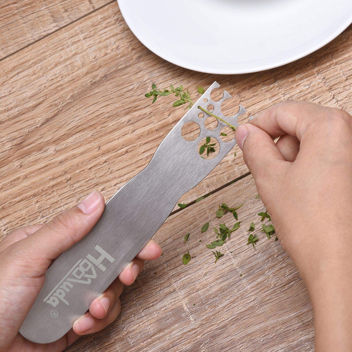Stainless Steel Herb Stripper, Kale And Herb Stripping Tool/Vegetable Leaf Remover/Separator, Kitchen Gadgets