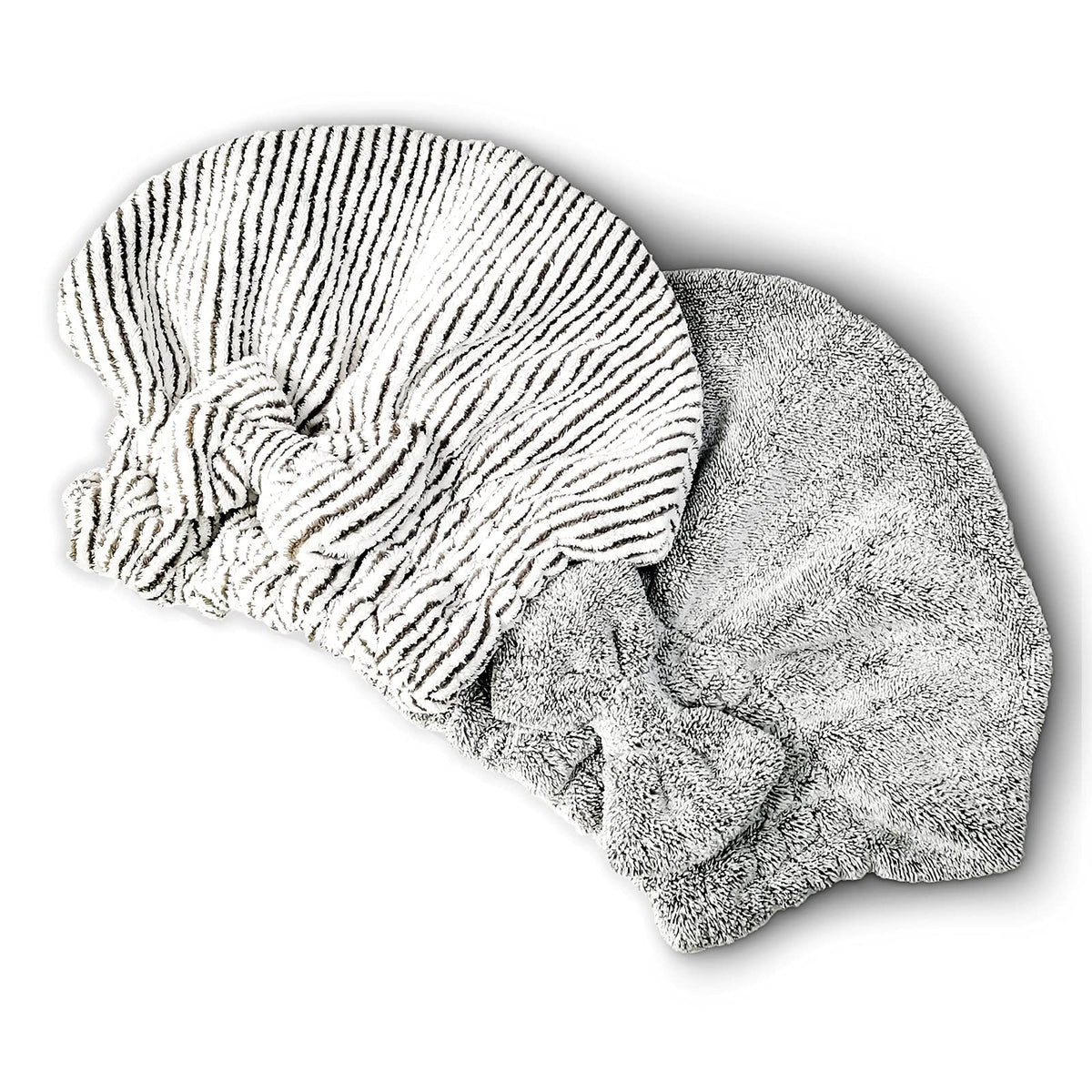 SportMore Microfiber Hair Towel Cap,Soft Absorbent Quick Drying Cap for Curly Thick Hair, Wrap Cap for Women Girls-Set of 2 Pcs