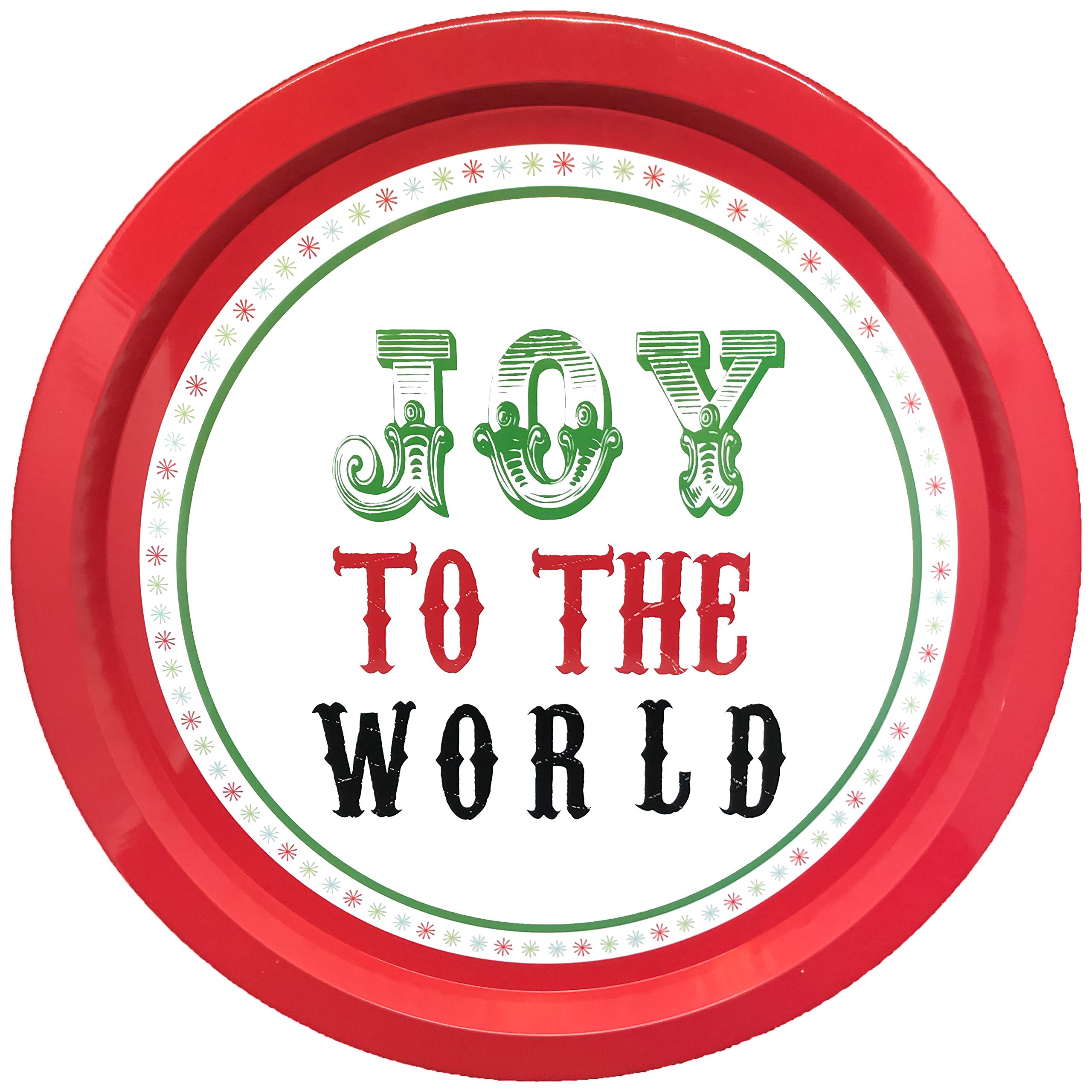 Alef Christmas/Holiday 13.5 Decorative Tin Plates (Set Of 3)