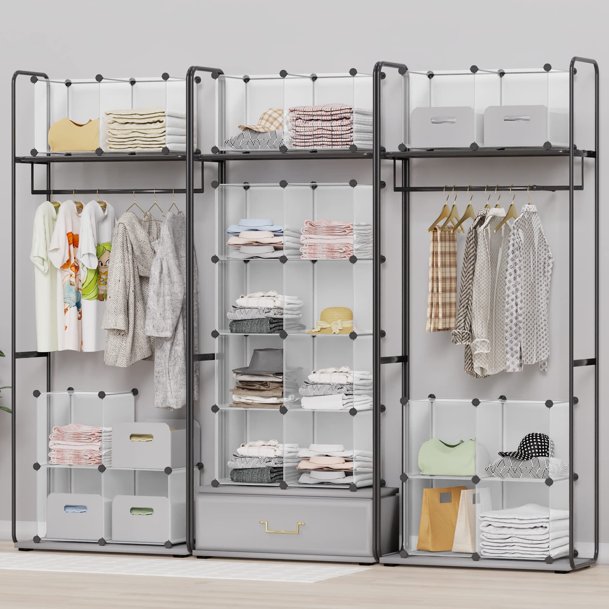 HOMIDEC 9-Cube Closet Organizers and Storage  Portable Shelves for Garment Racks  Closet  Wardrobe