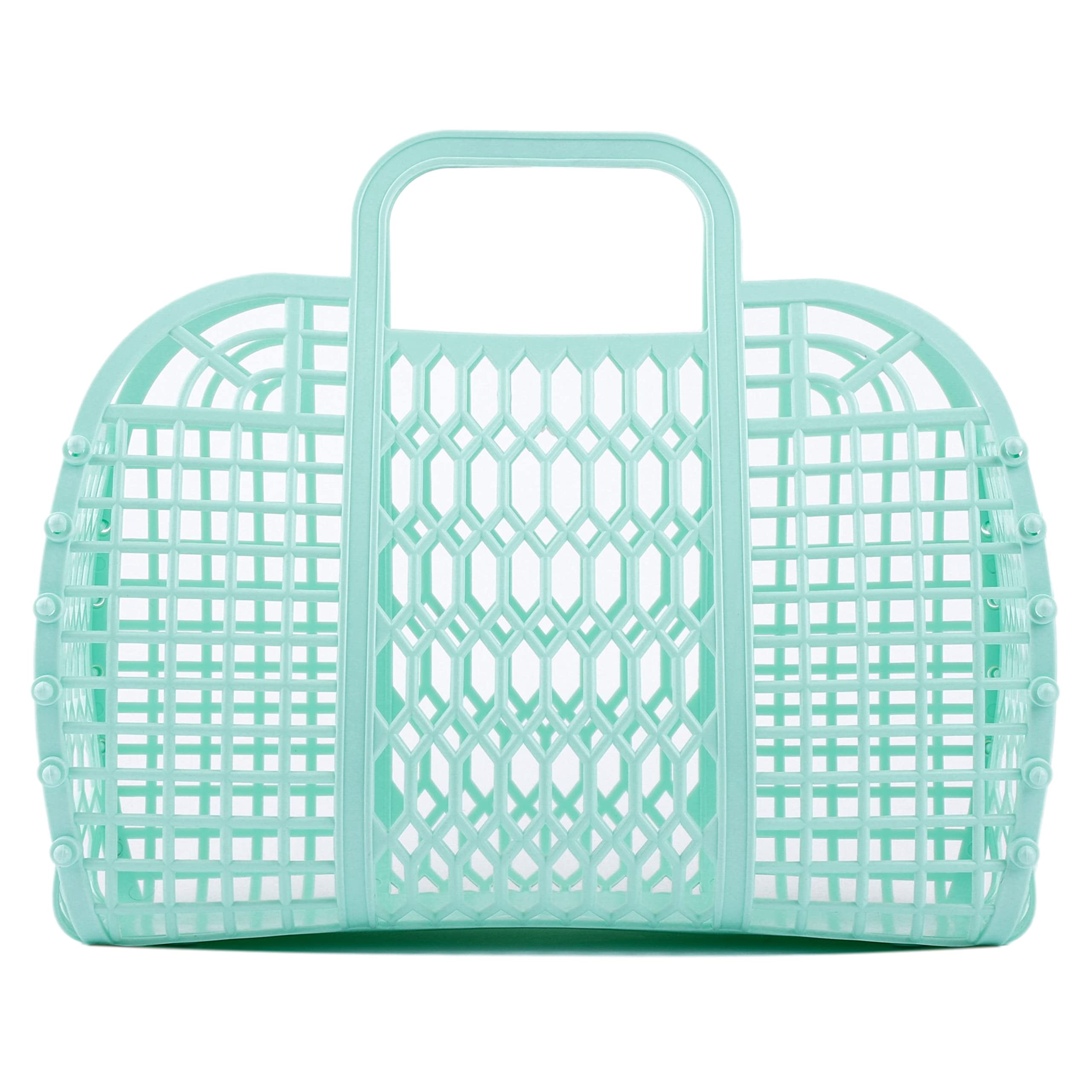 Babana Jelly Bags - (Set) Small And Large Mother Daughter Jelly Totes | Reusable Gift Basket, Beach Bags - (Small, Large) - Mint