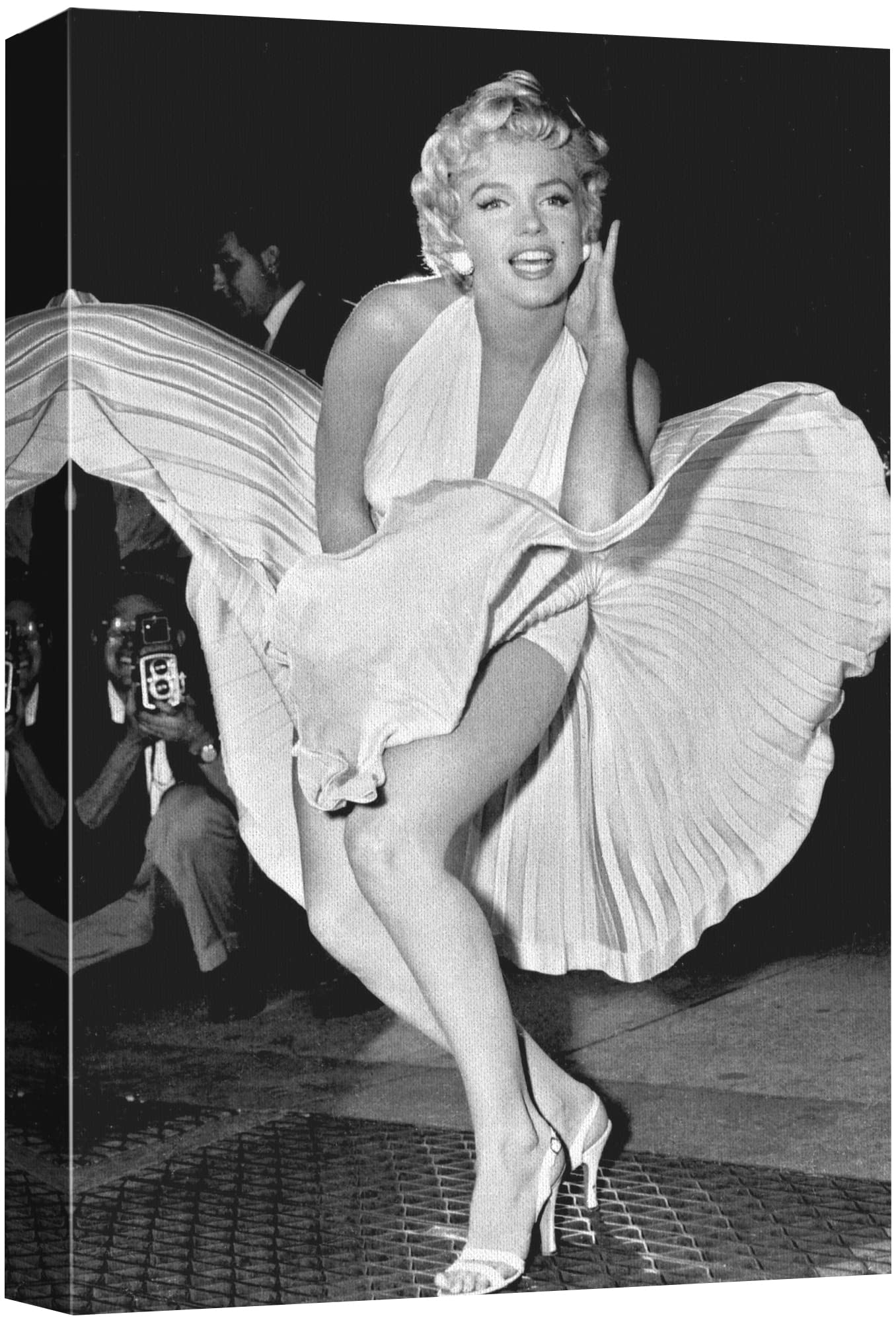 Wall26 Canvas Print Wall Art Portrait Of Marilyn Monroe With Dress People Pop Culture Historical Realism Famous Closeup Colorful