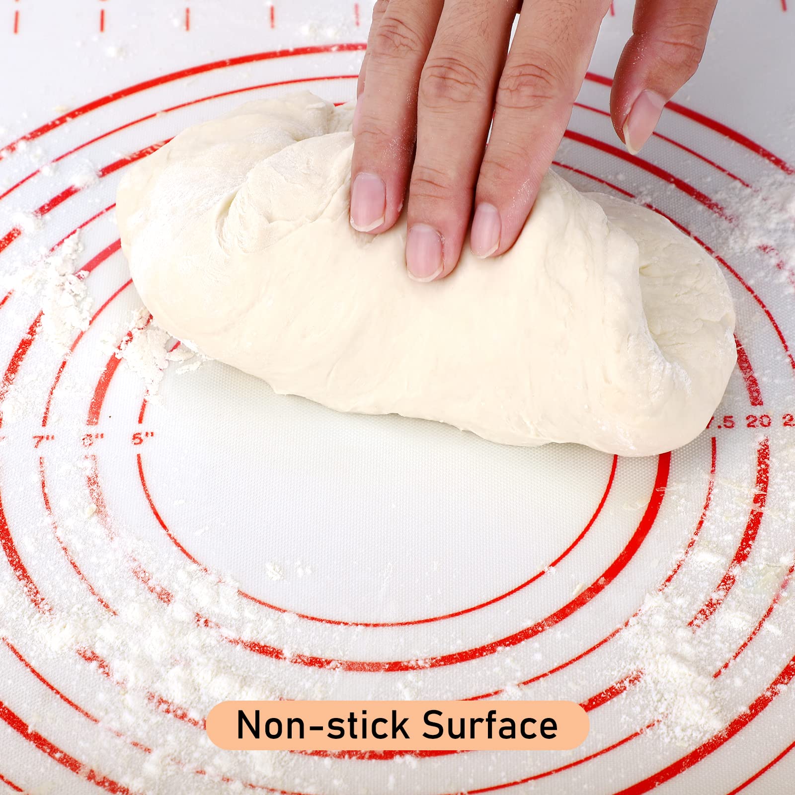 Silicone Pastry Mat With Measurement, Small Baking Mat For Fondant, Rolling Dough, Pie Crust, Pizza And Cookies, Dough Mat, Roll