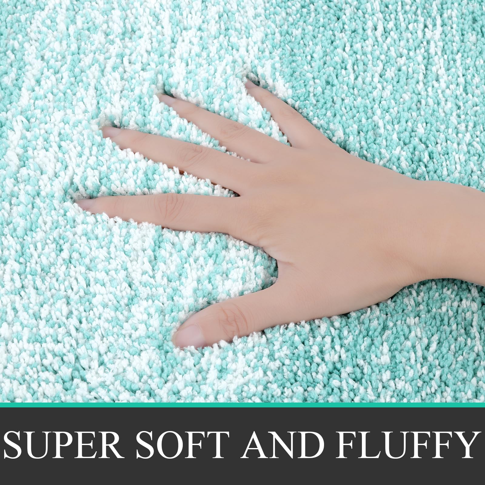 Bsmathom Bath Rug Set 4 Piece With Toilet Lid Cover And Rug Set, Absorbent Non-Slip Bath Rugs Washable, Soft Shaggy Bathroom Mat